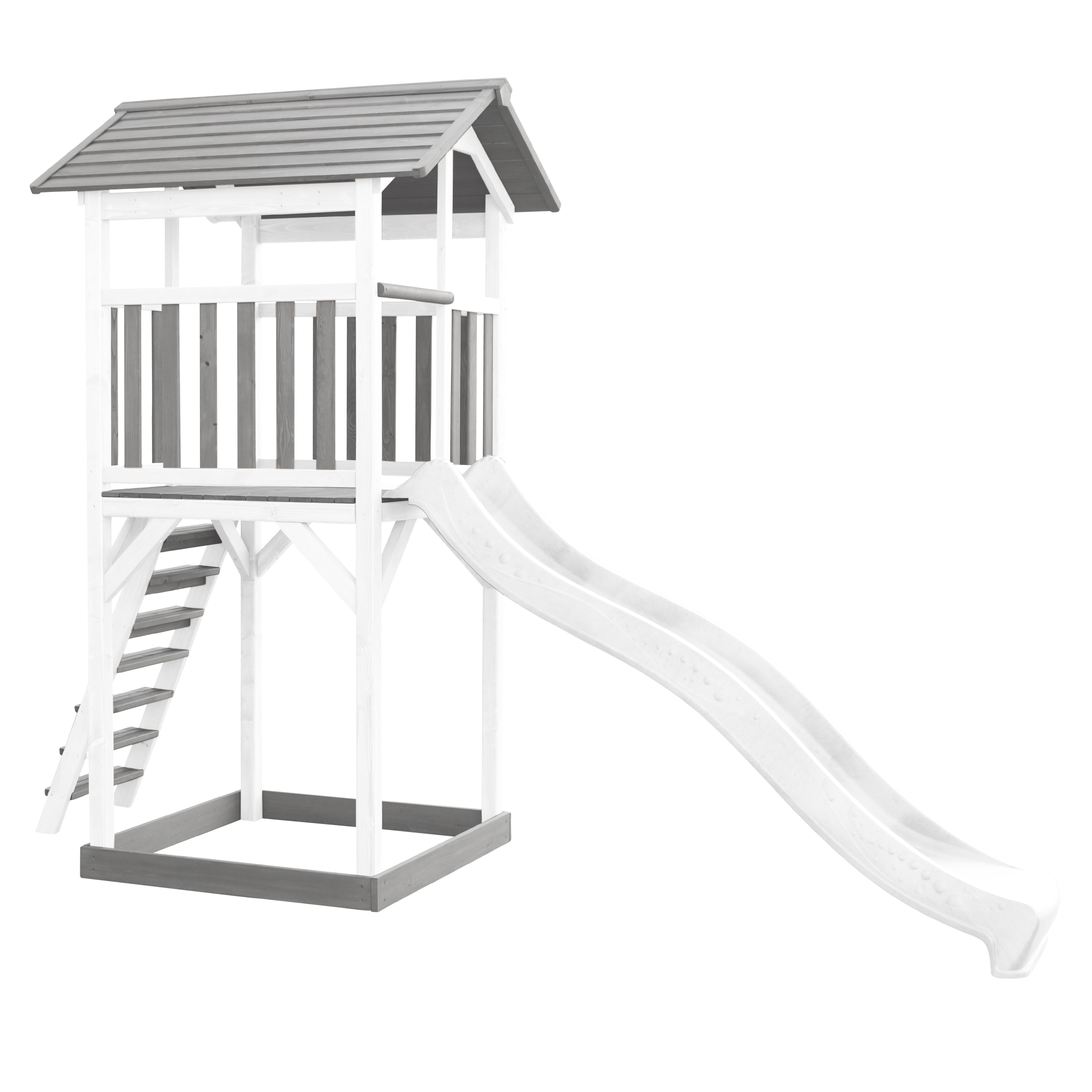 Beach Tower Speeltoren Grijs/wit - Witte Glijbaan