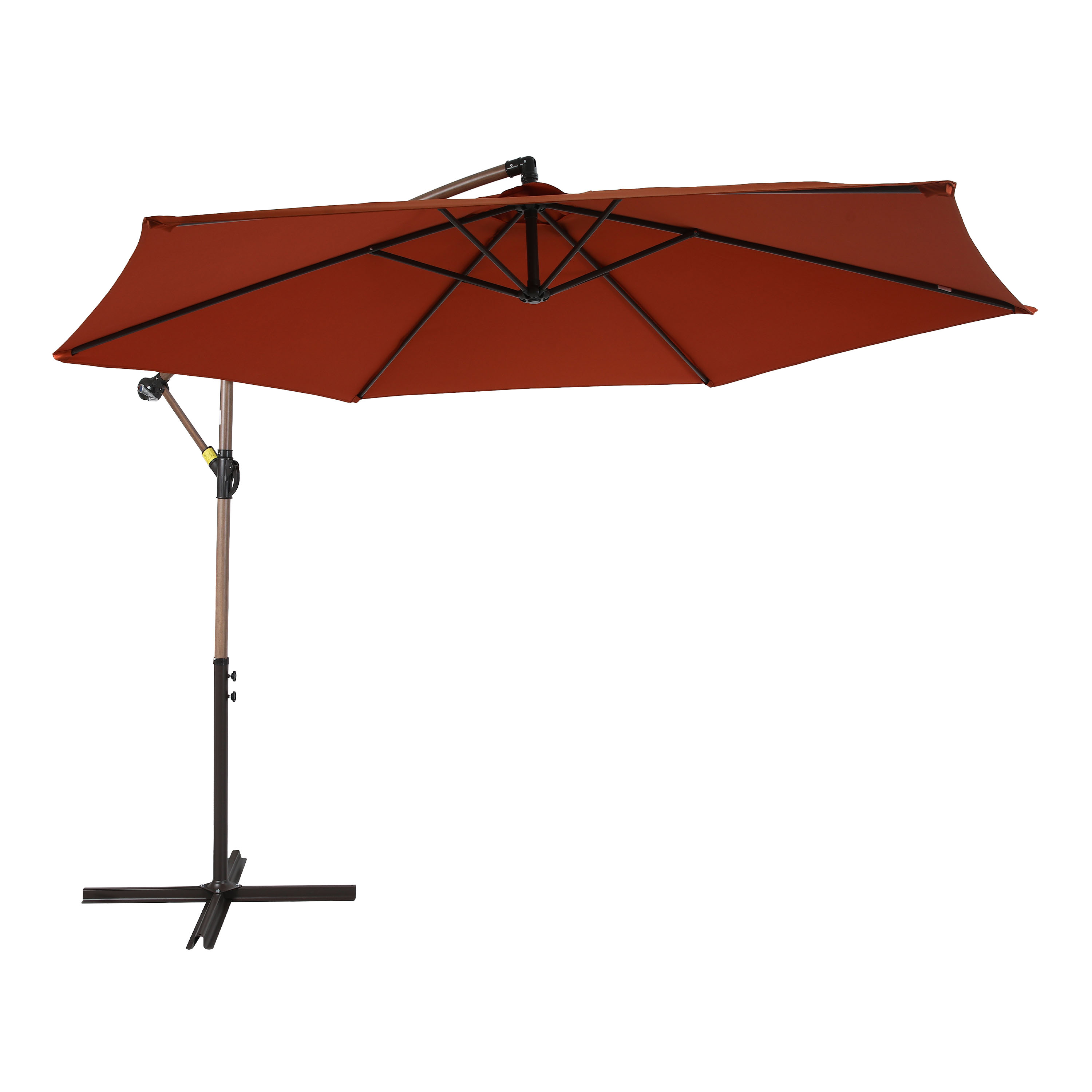 Dion Zweefparasol Ø 300cm Eikenlook/terracotta