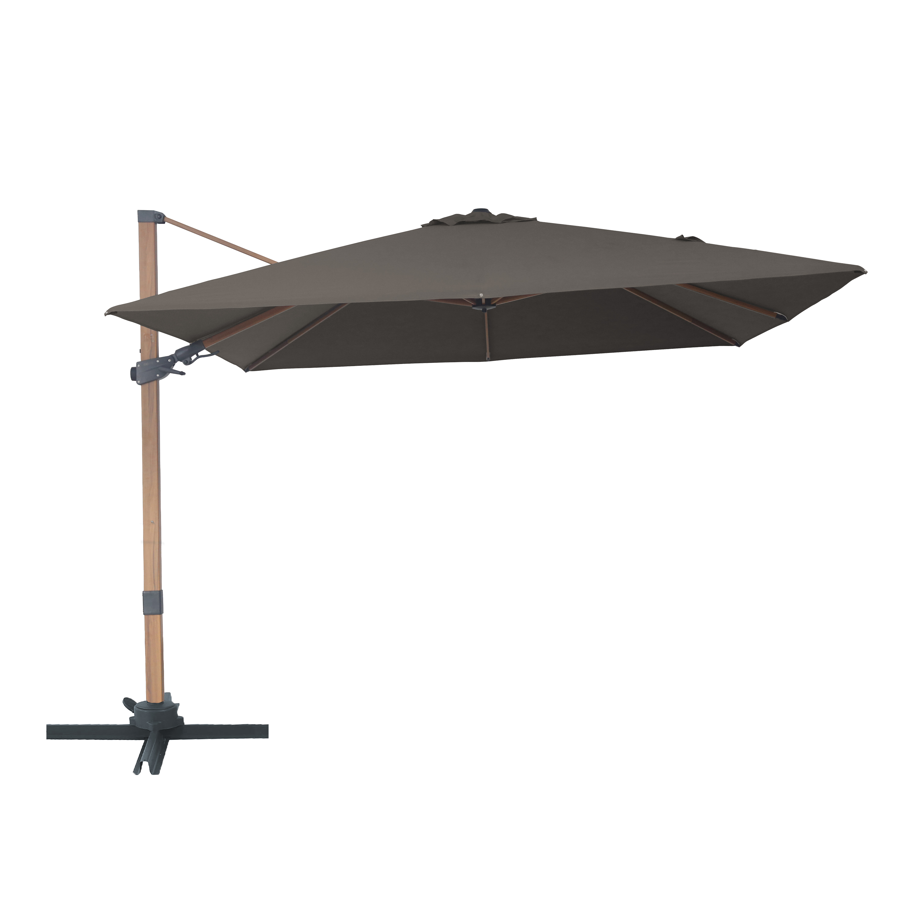 Alina Floating Parasol 300x300 Wood Look/Taupe