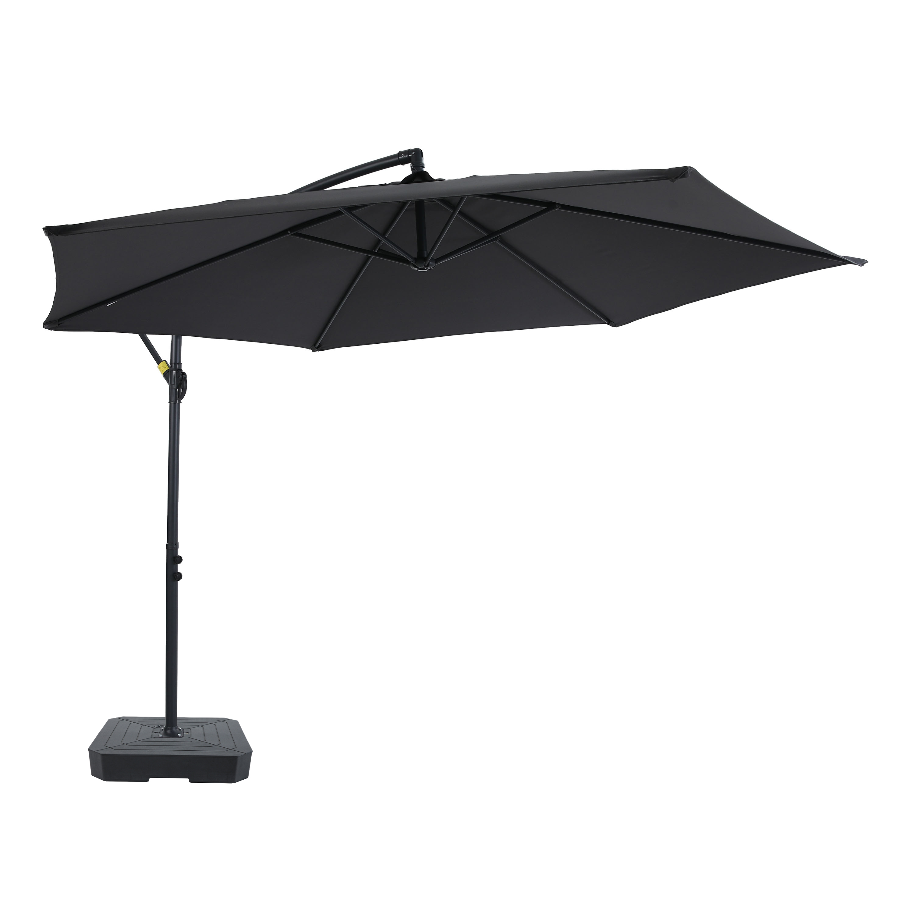 Dion Ampelschirm Ø 300cm inkl. Schirmständer Anthraziet/Grau