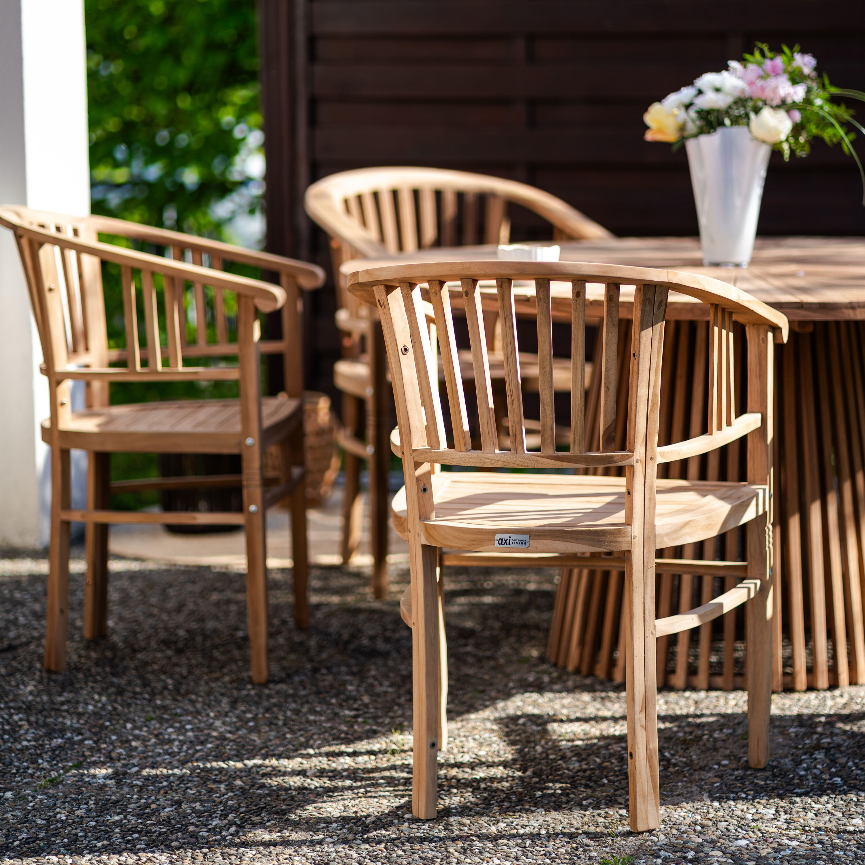 Hani/Talia 150 cm Tuinset 7-delig Teak
