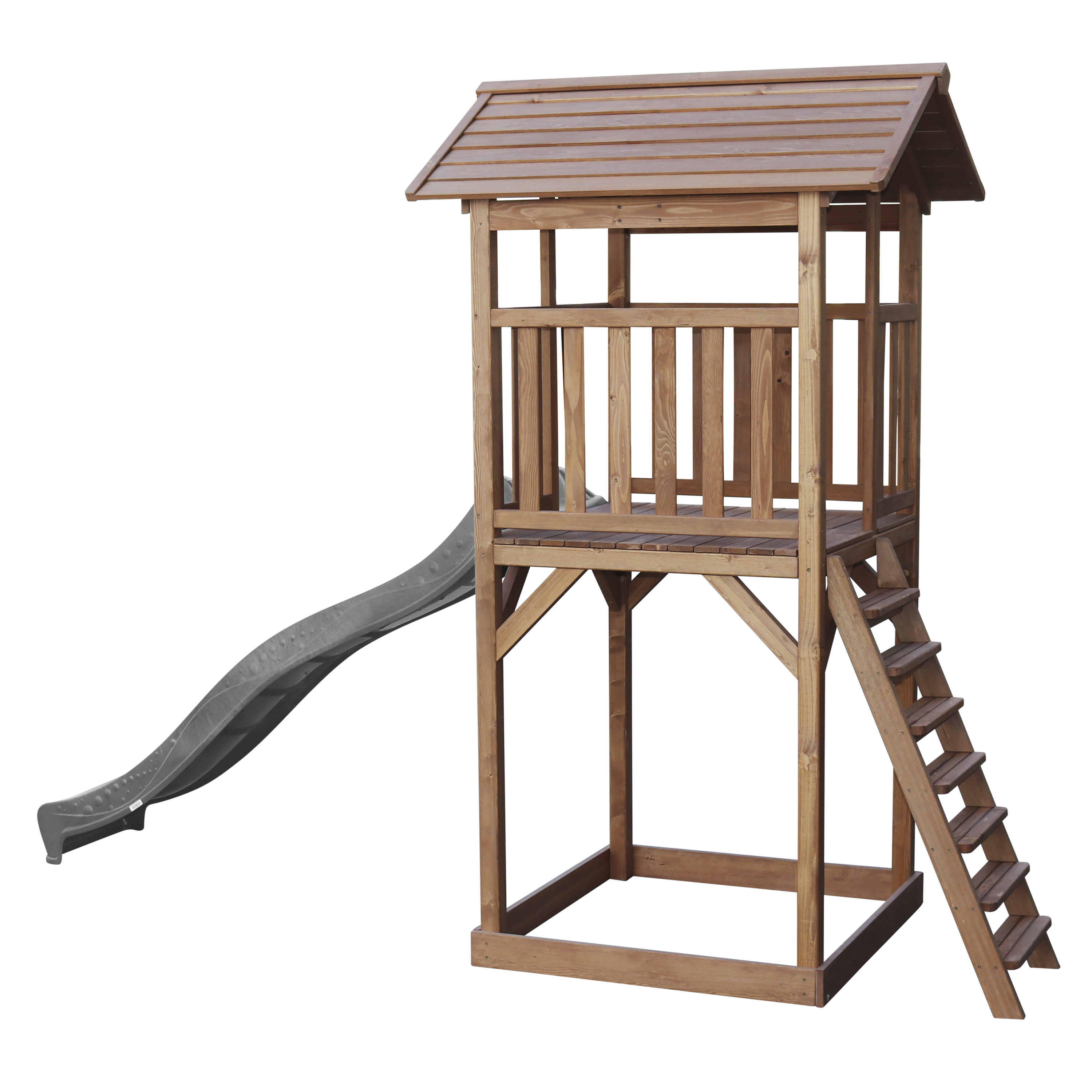 Beach Tower Speeltoren Bruin - Grijze Glijbaan
