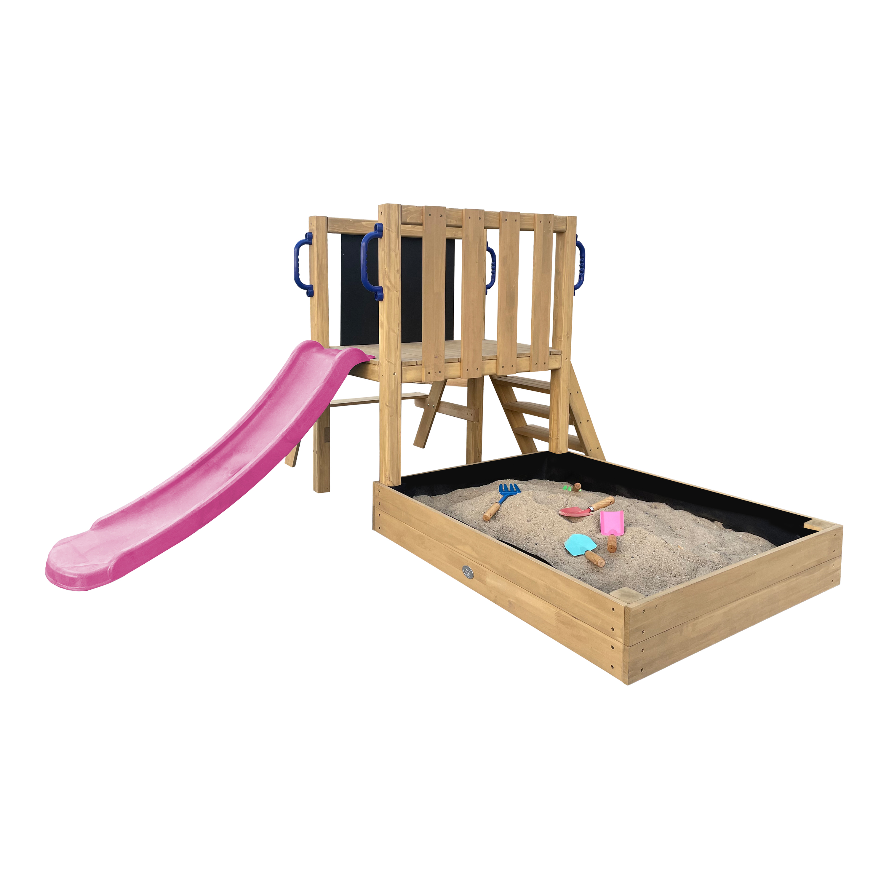 Leah Playtower - Sandbox and Picnic Table - Purple Slide