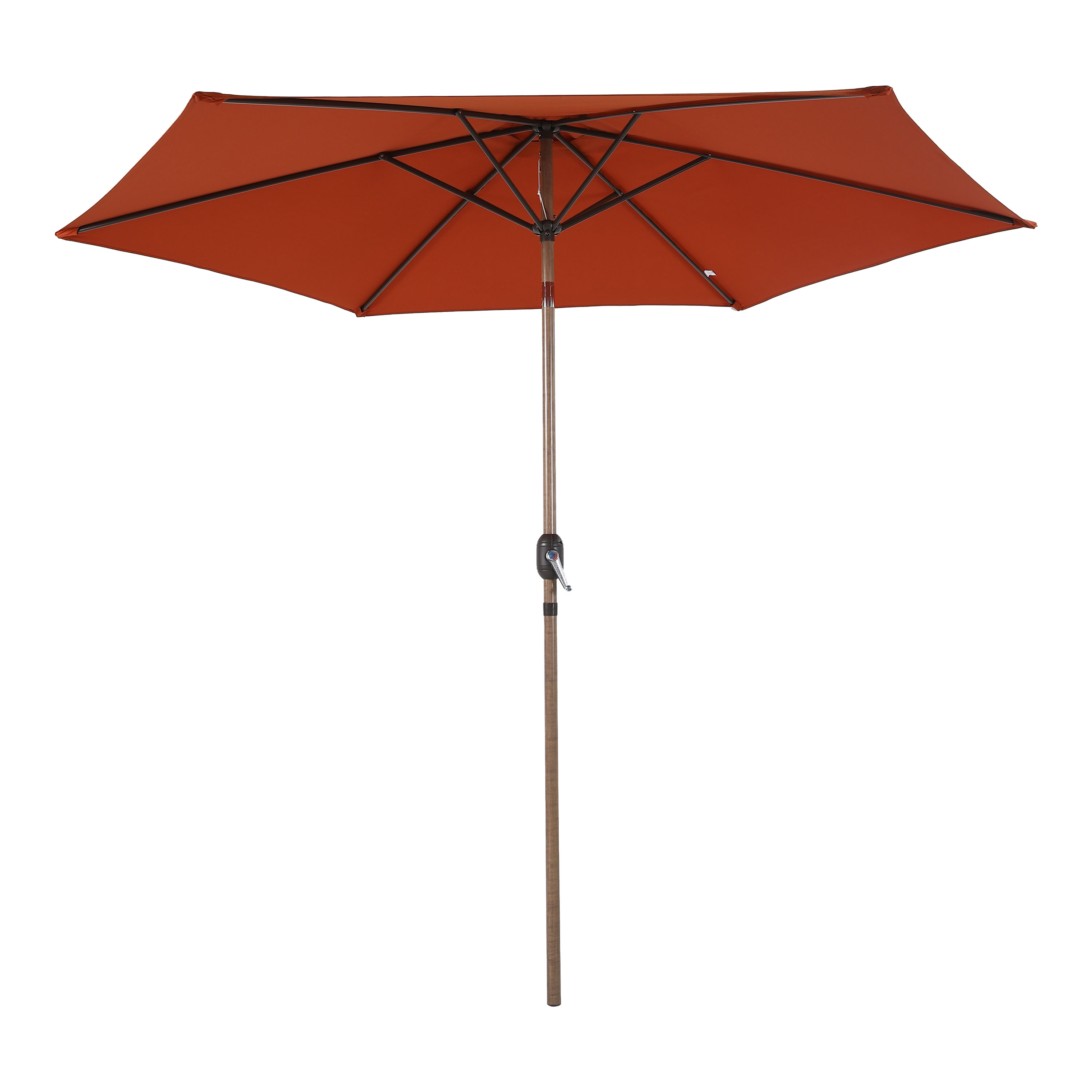 Noor Stokparasol Ø 300cm Eikenlook/terracotta