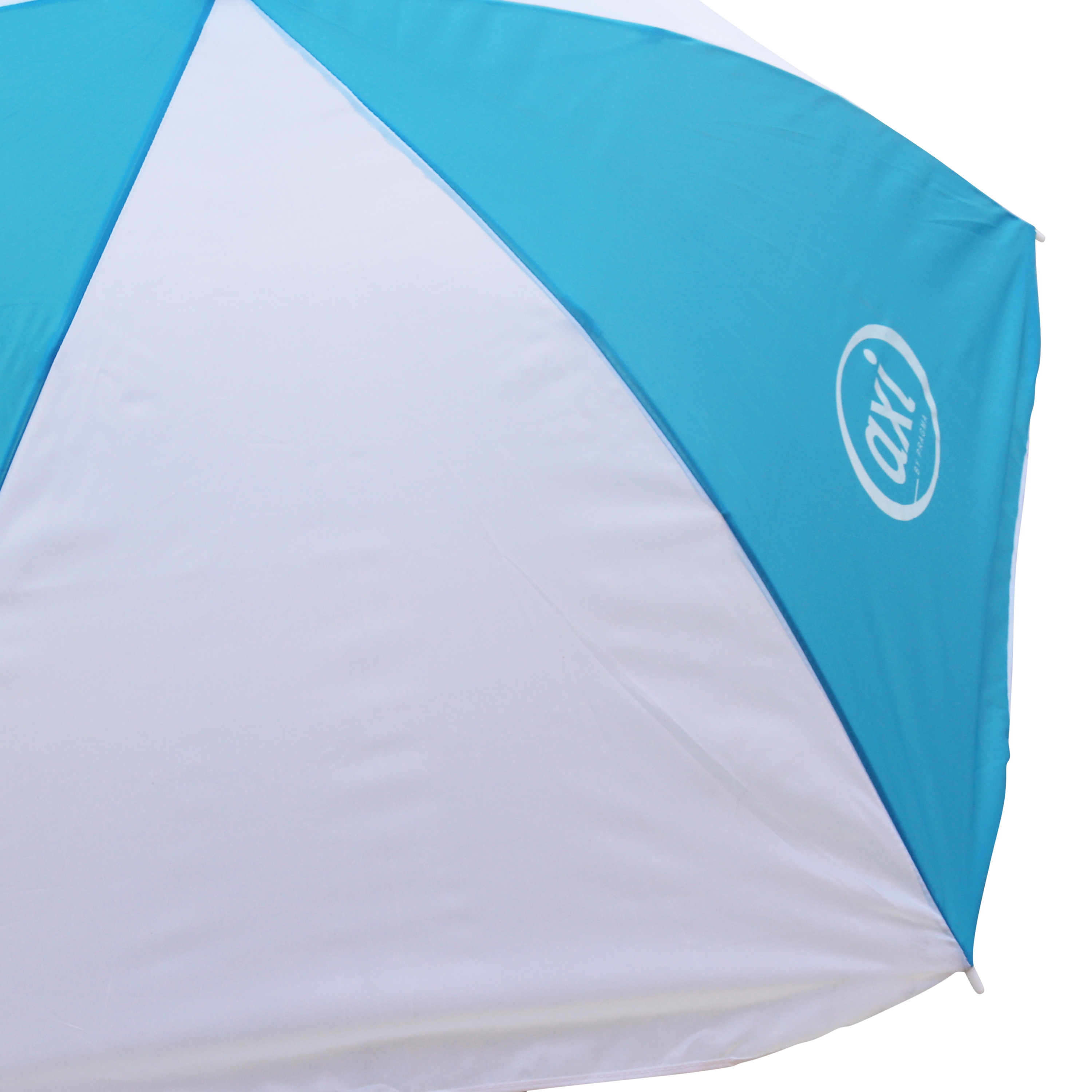 Nick Zand & Water Picknicktafel Bruin - Parasol Blauw/wit