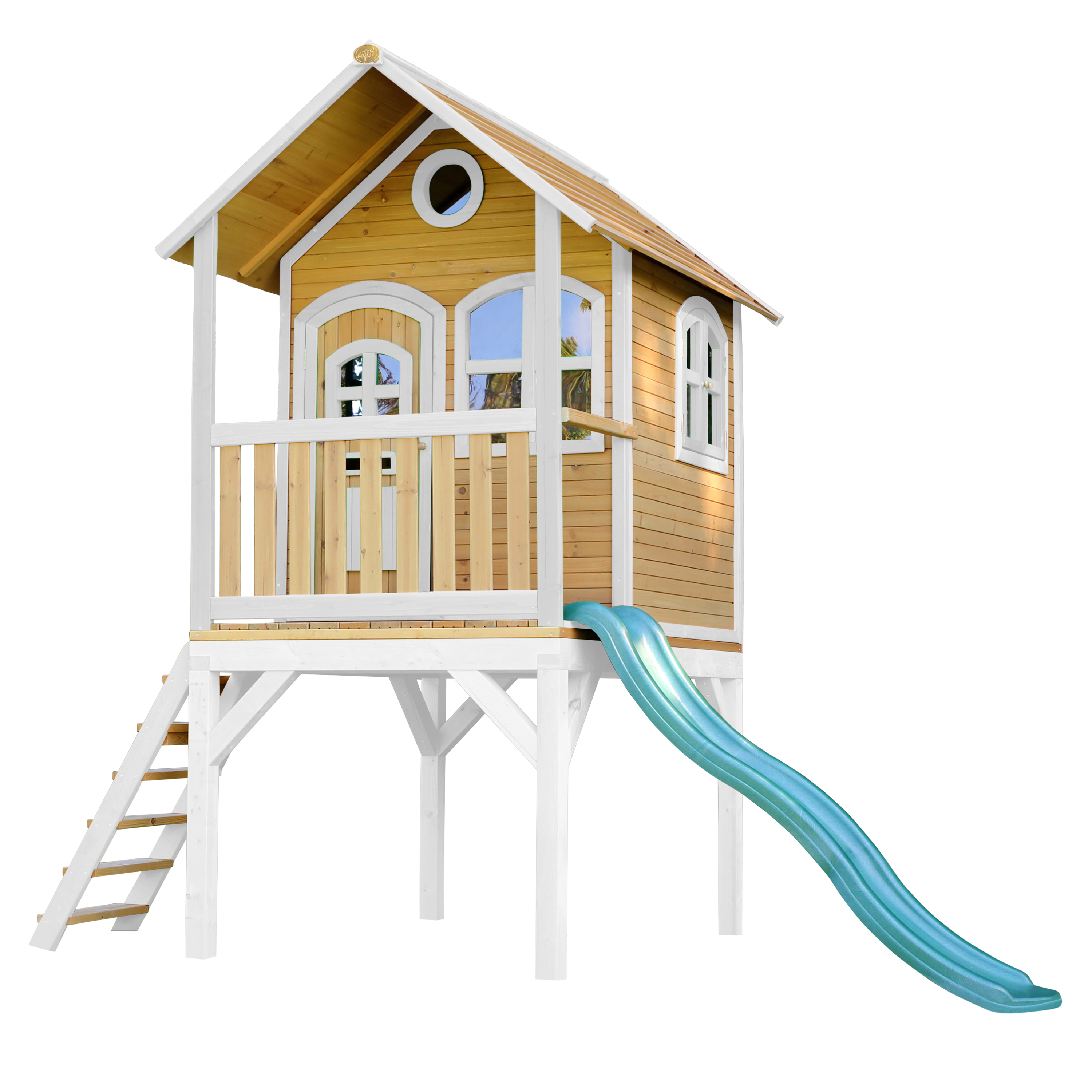 Laura Playhouse Brown/White - Green slide