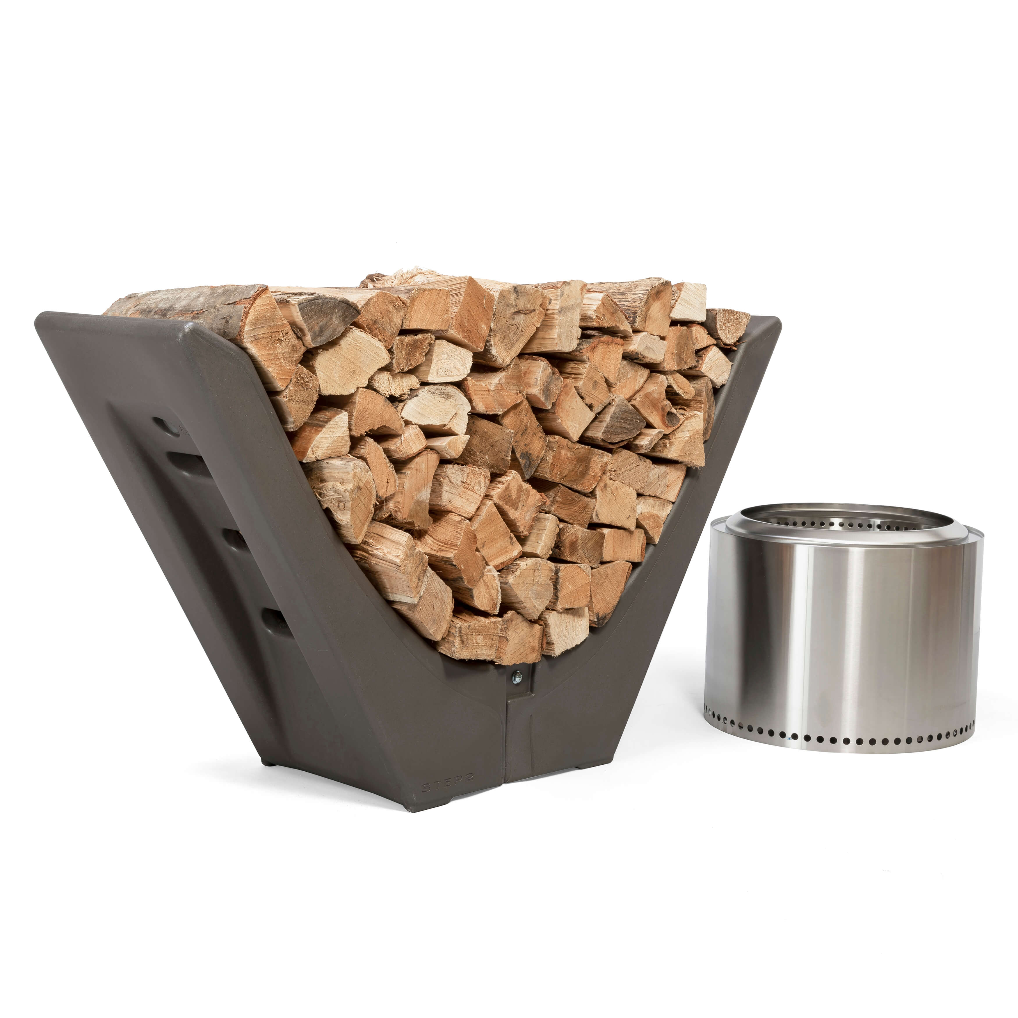 Longhorn Holzkorb für Kaminholz