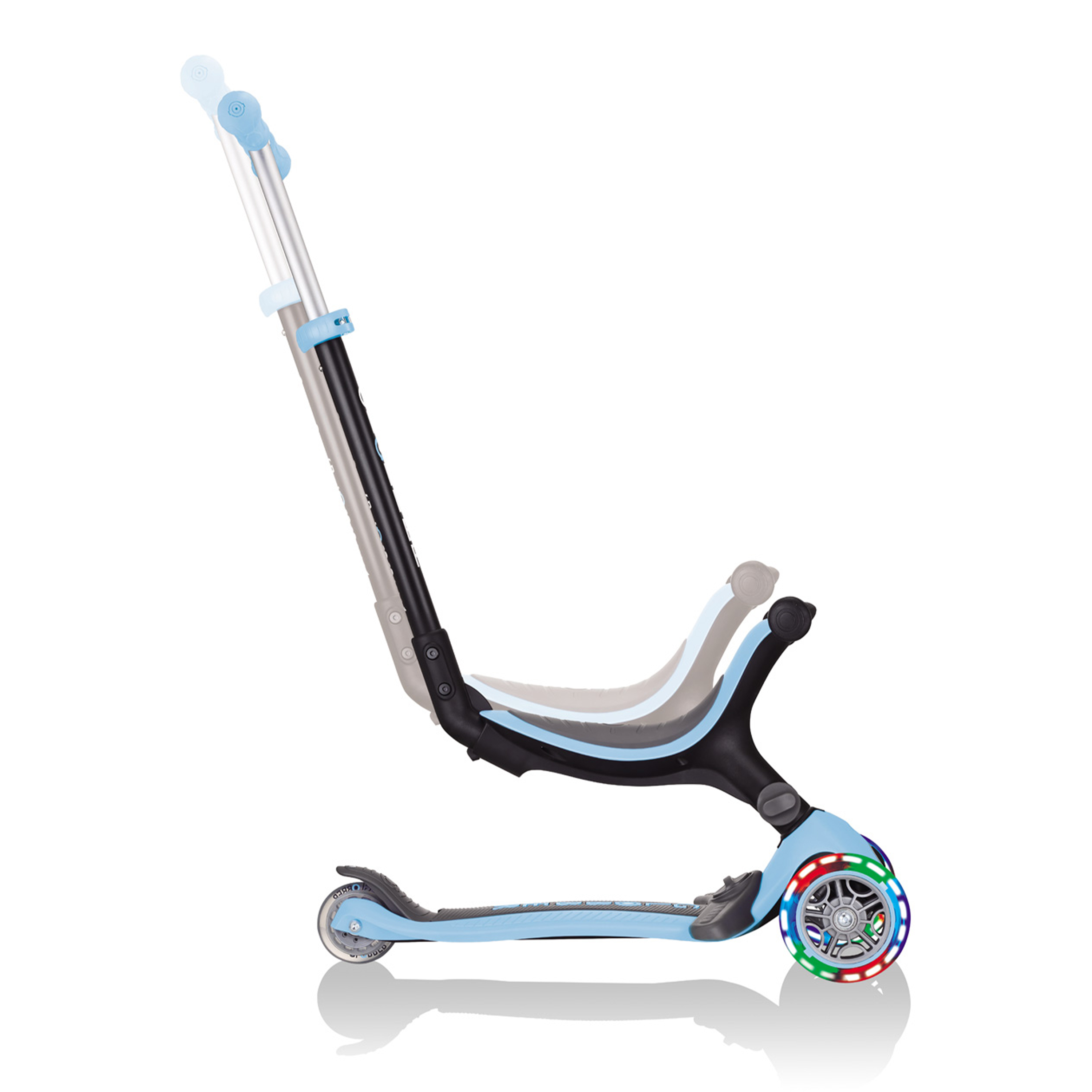 Go Up Foldable Plus Lights 3-in-1 Scooter Pastel Blue