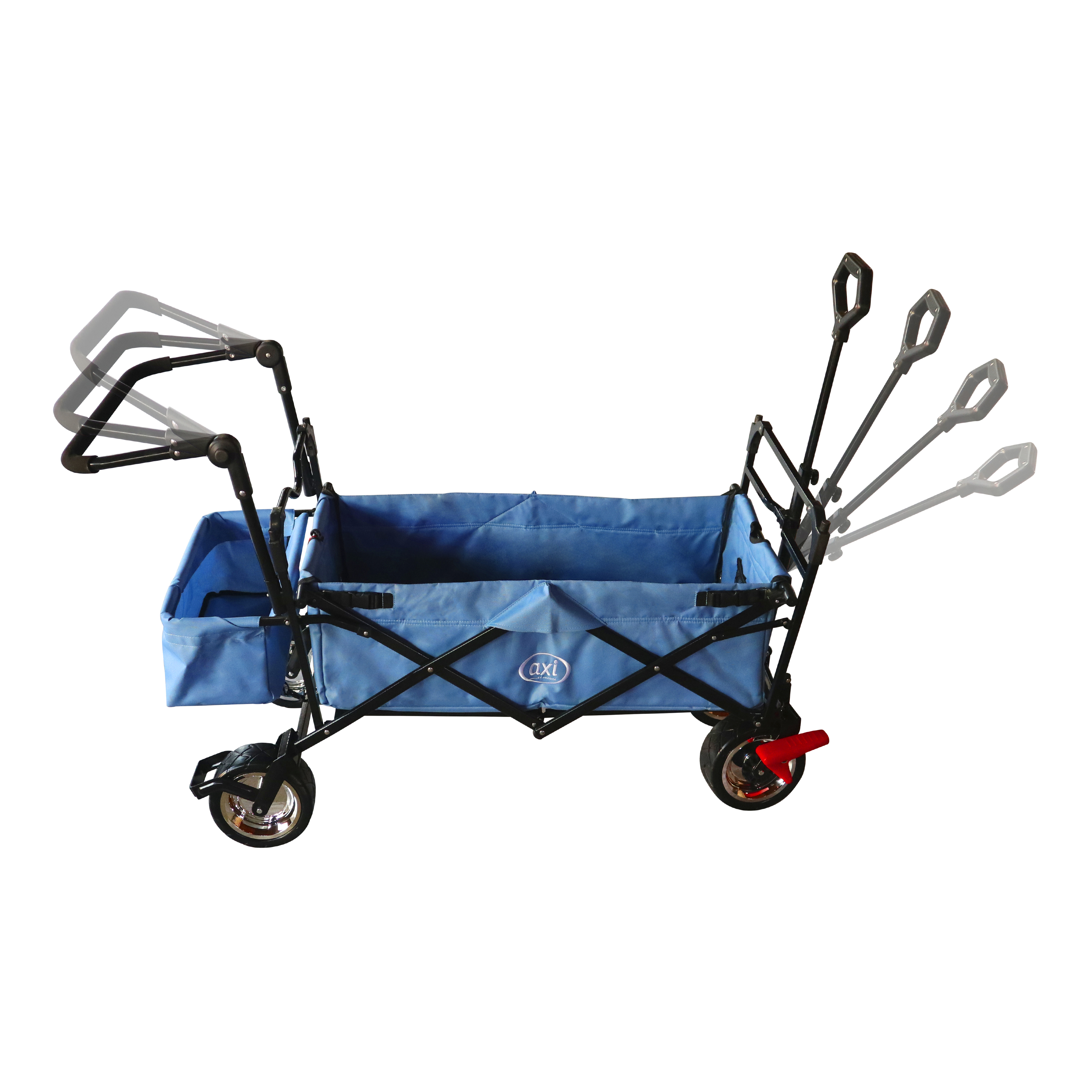 AB210 Foldable Beachwagon with roof, bag, brake and handleba