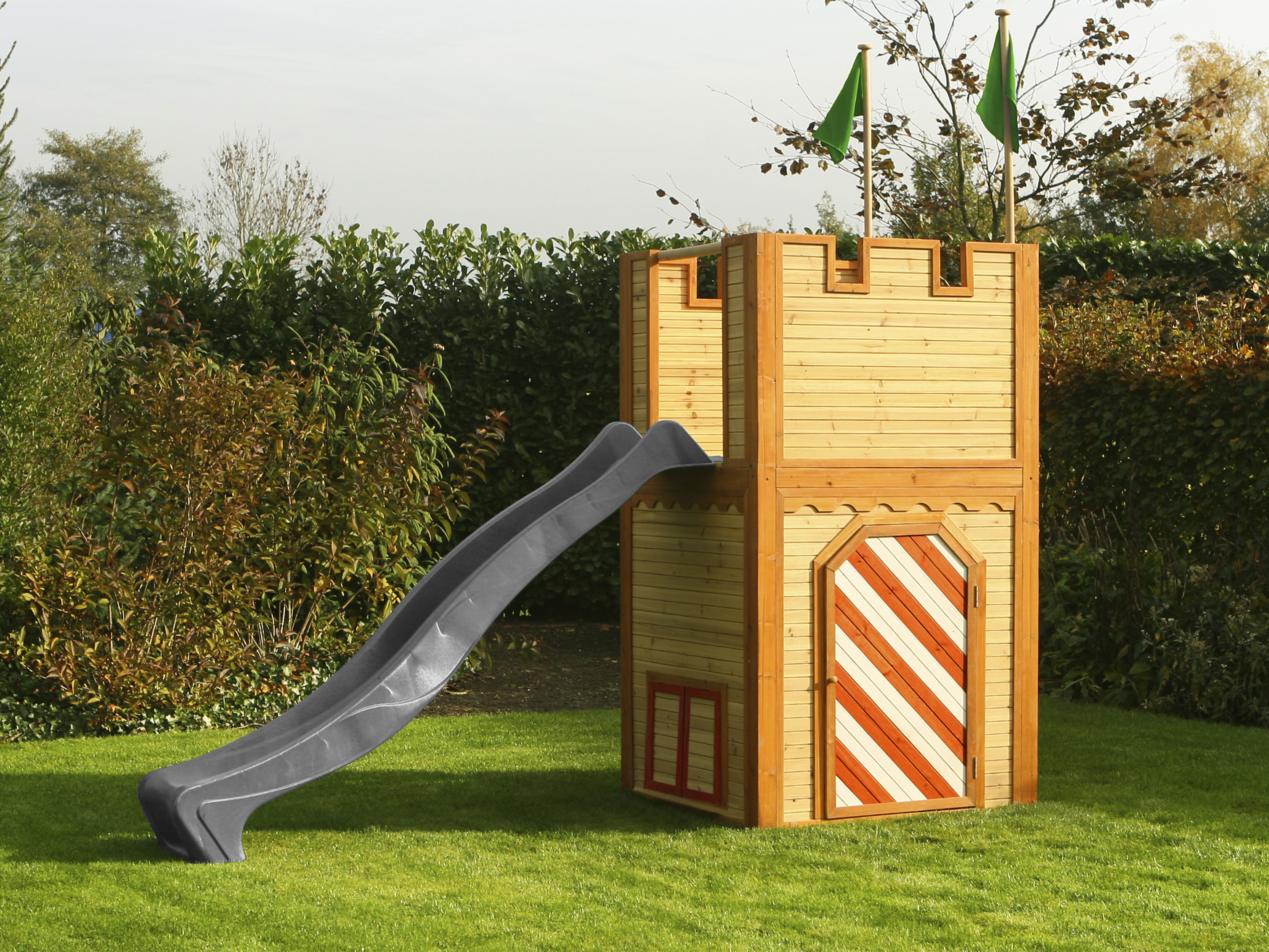 Arthur Maison Enfant avec Toboggan gris