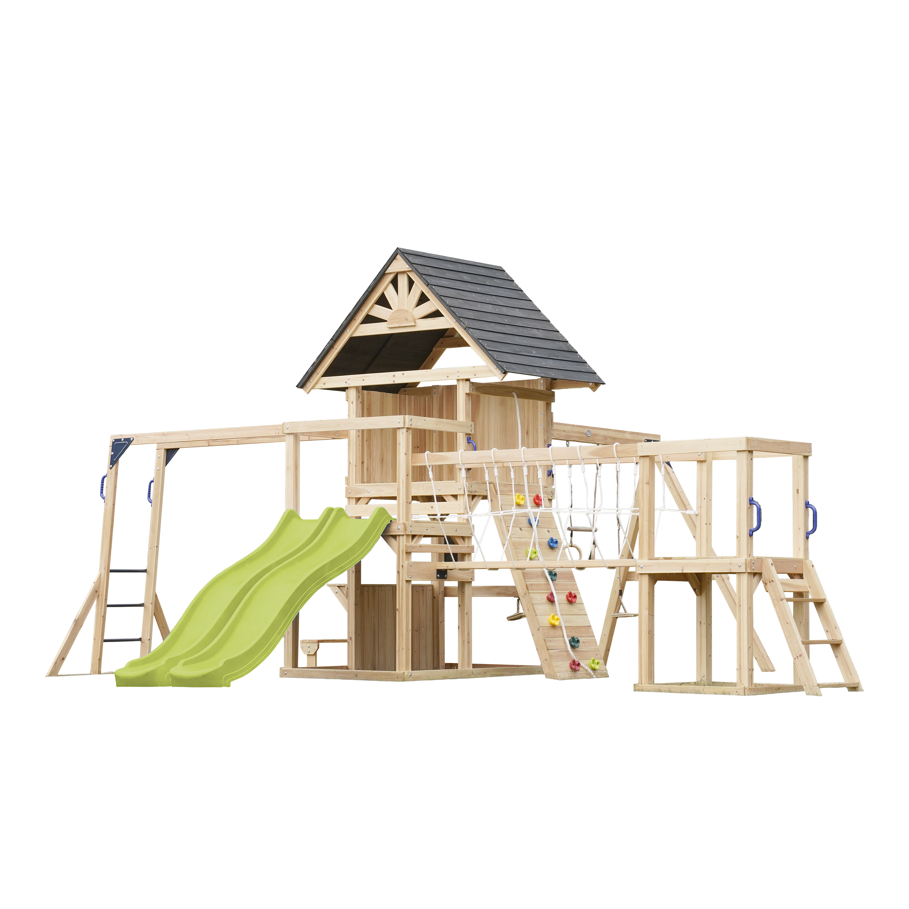 Hunter Speeltoestel – Limoen Groene Dubbele Glijbaan