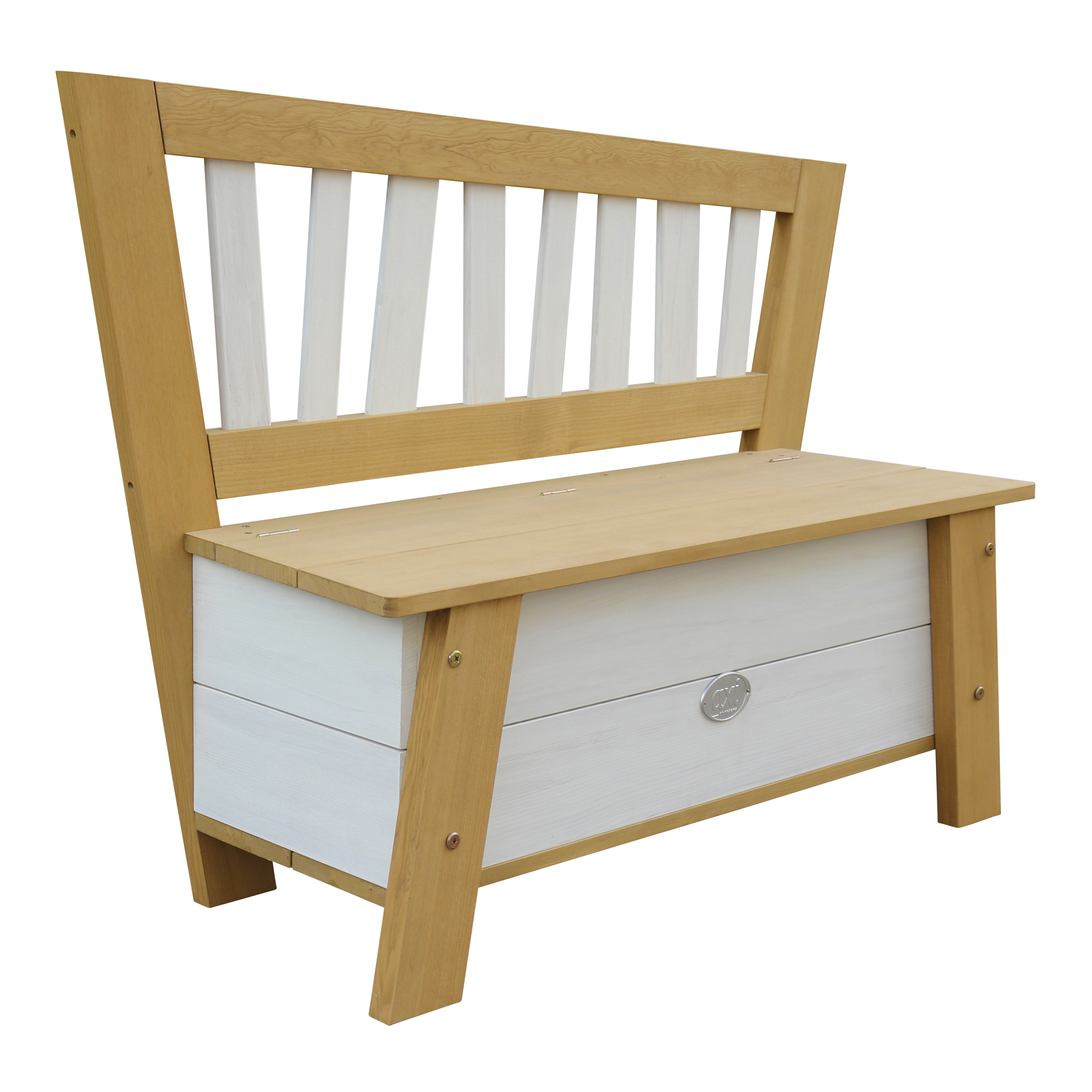 Corky Storage Bench Brown/White Corky Storage Bench Brown/White
