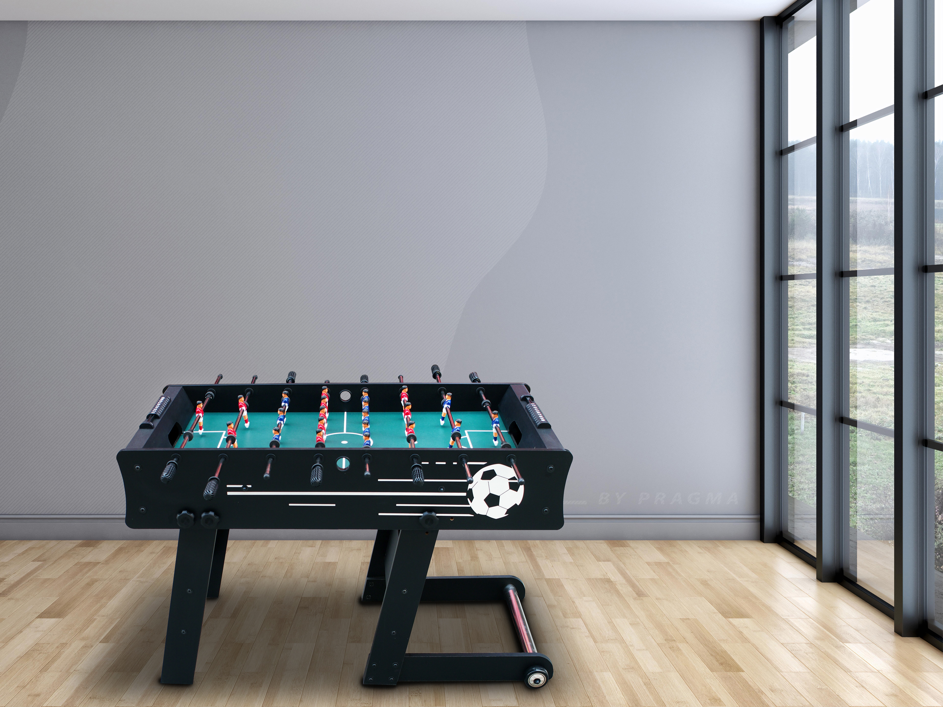 Scorpion Kick opklapbare Voetbaltafel Zwart