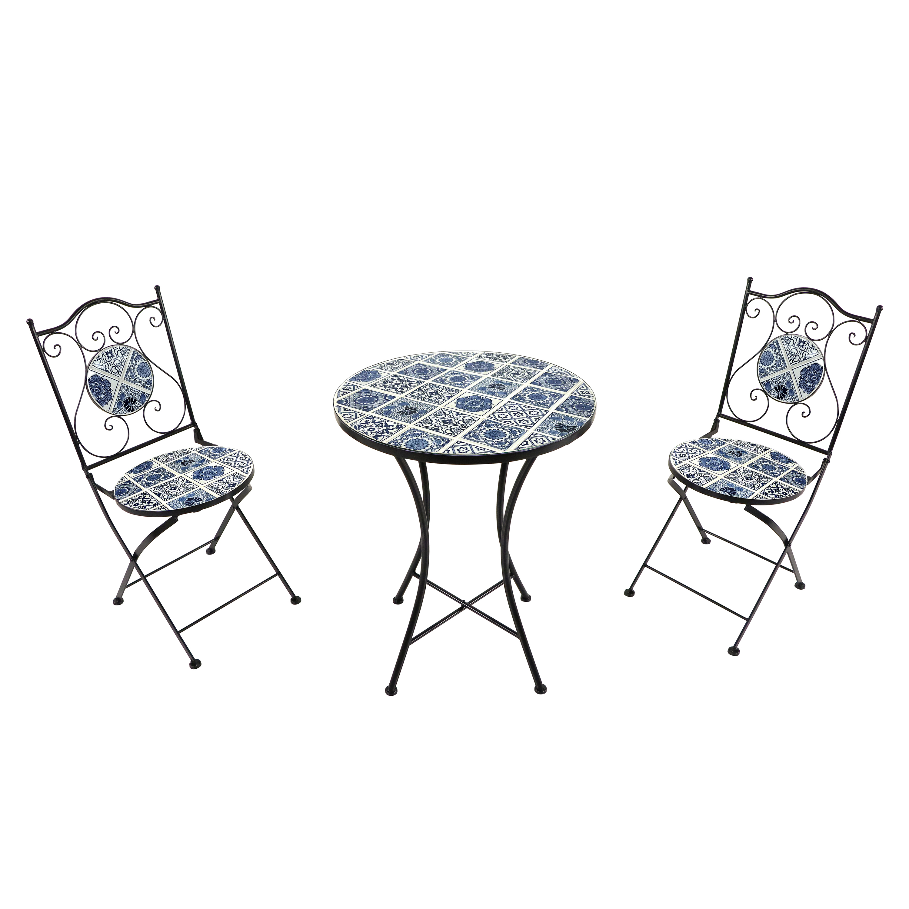 Amélie Bistro Set Mosaic - Delfts Blue