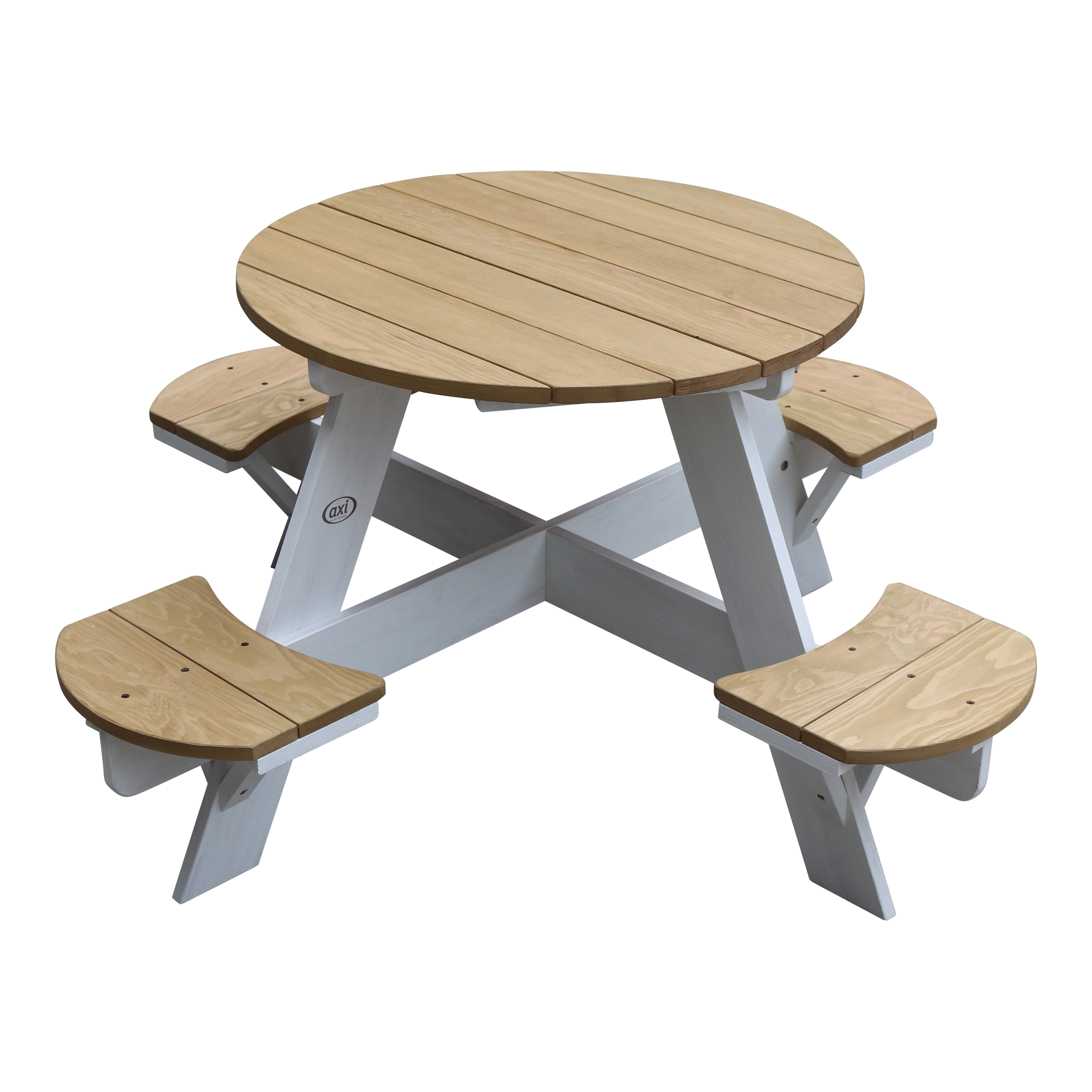 UFO Picnic Table Round Brown/White