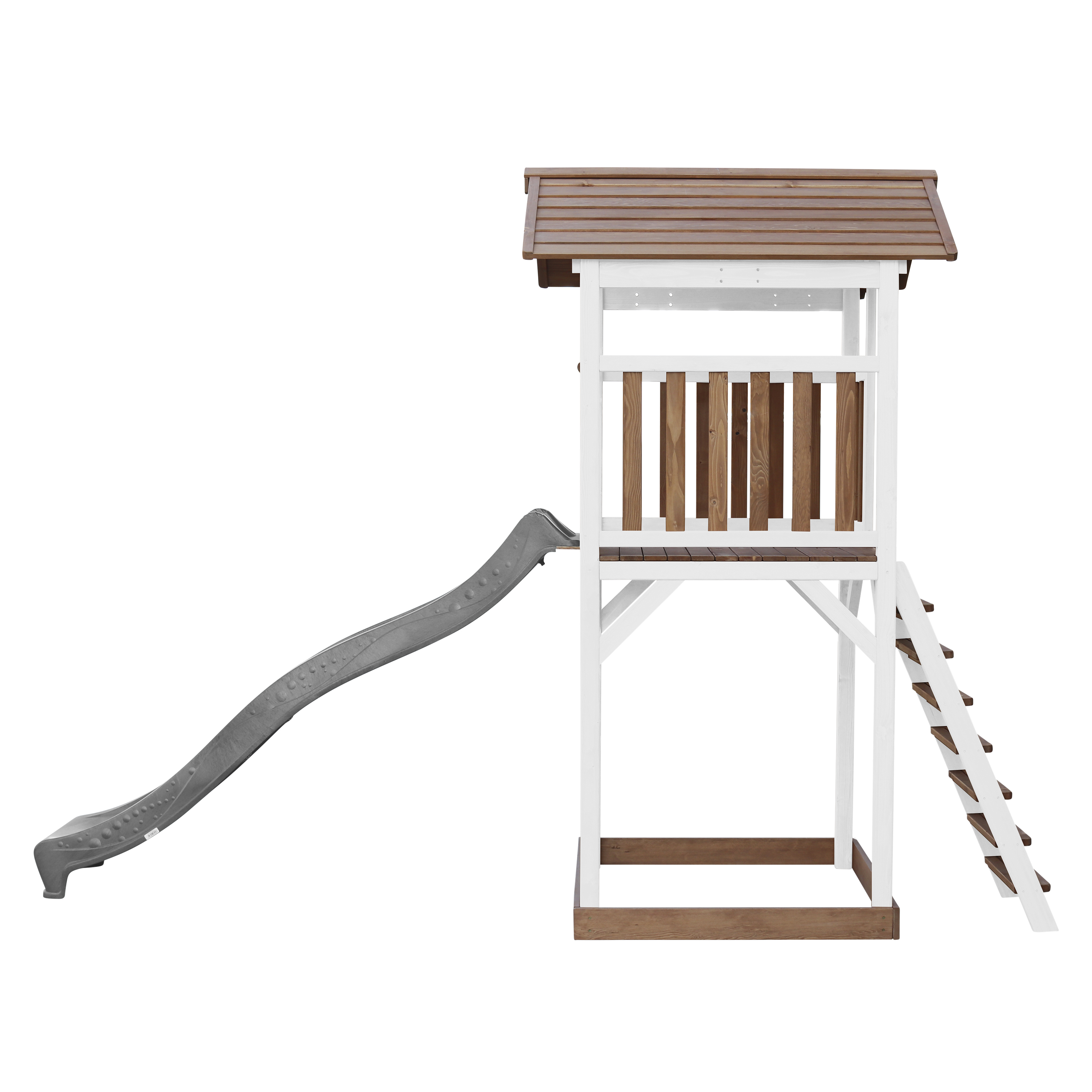 Beach Tower Speeltoren Bruin/wit - Grijze Glijbaan