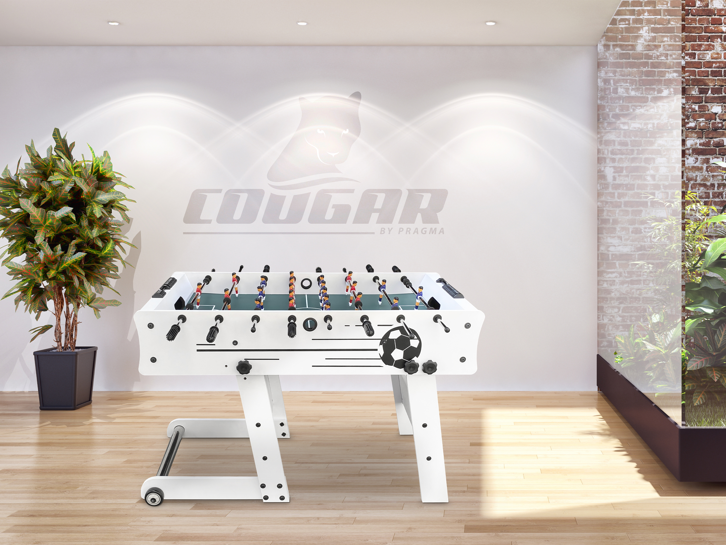 Scorpion Kick opklapbare Voetbaltafel Wit