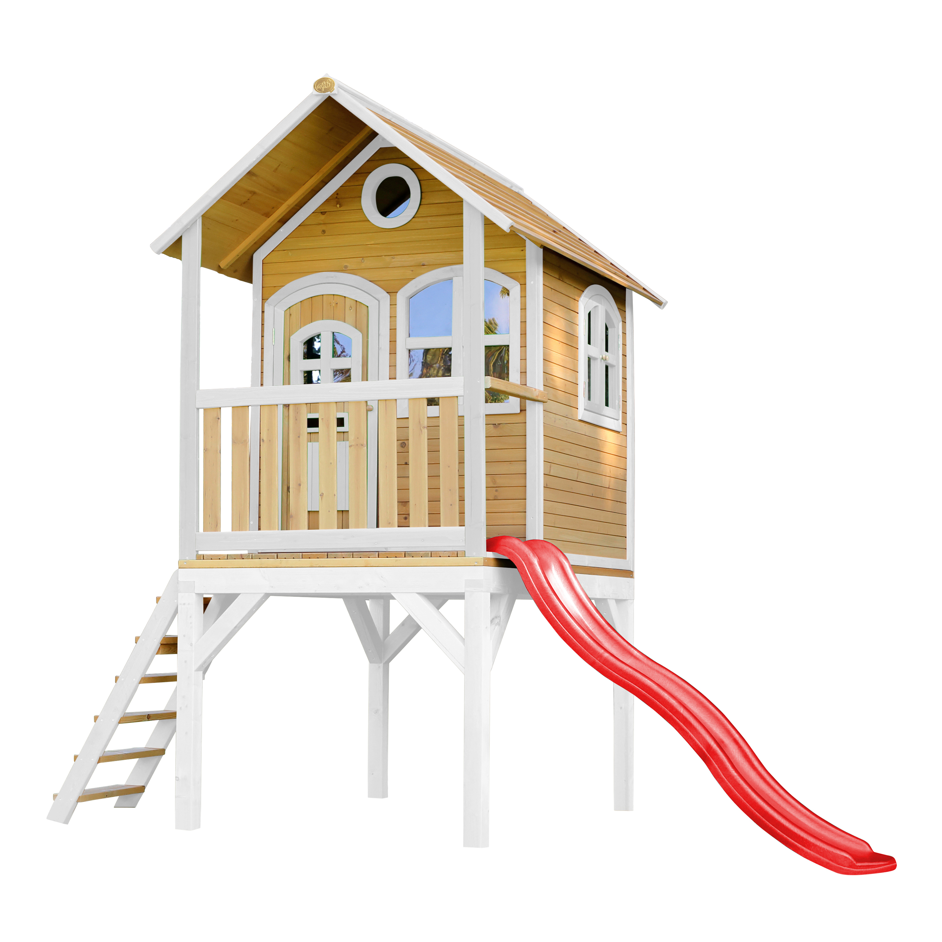 Laura Playhouse Brown/white - Red Slide