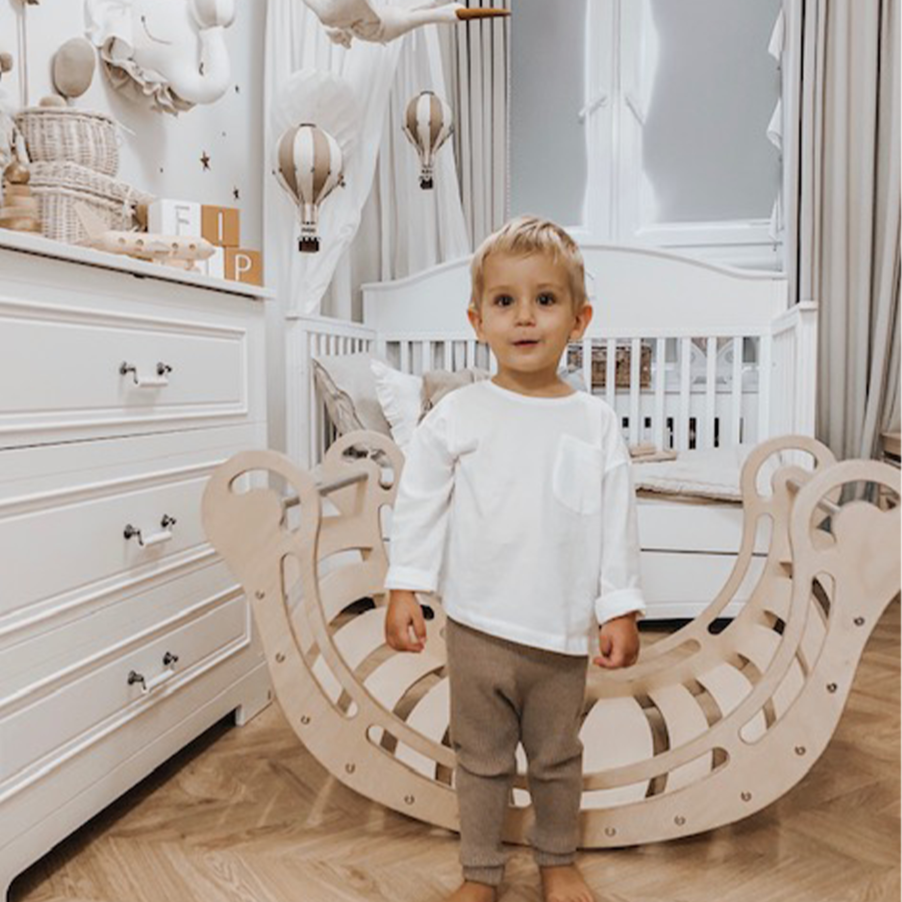 Wooden XXL Rocker Natural