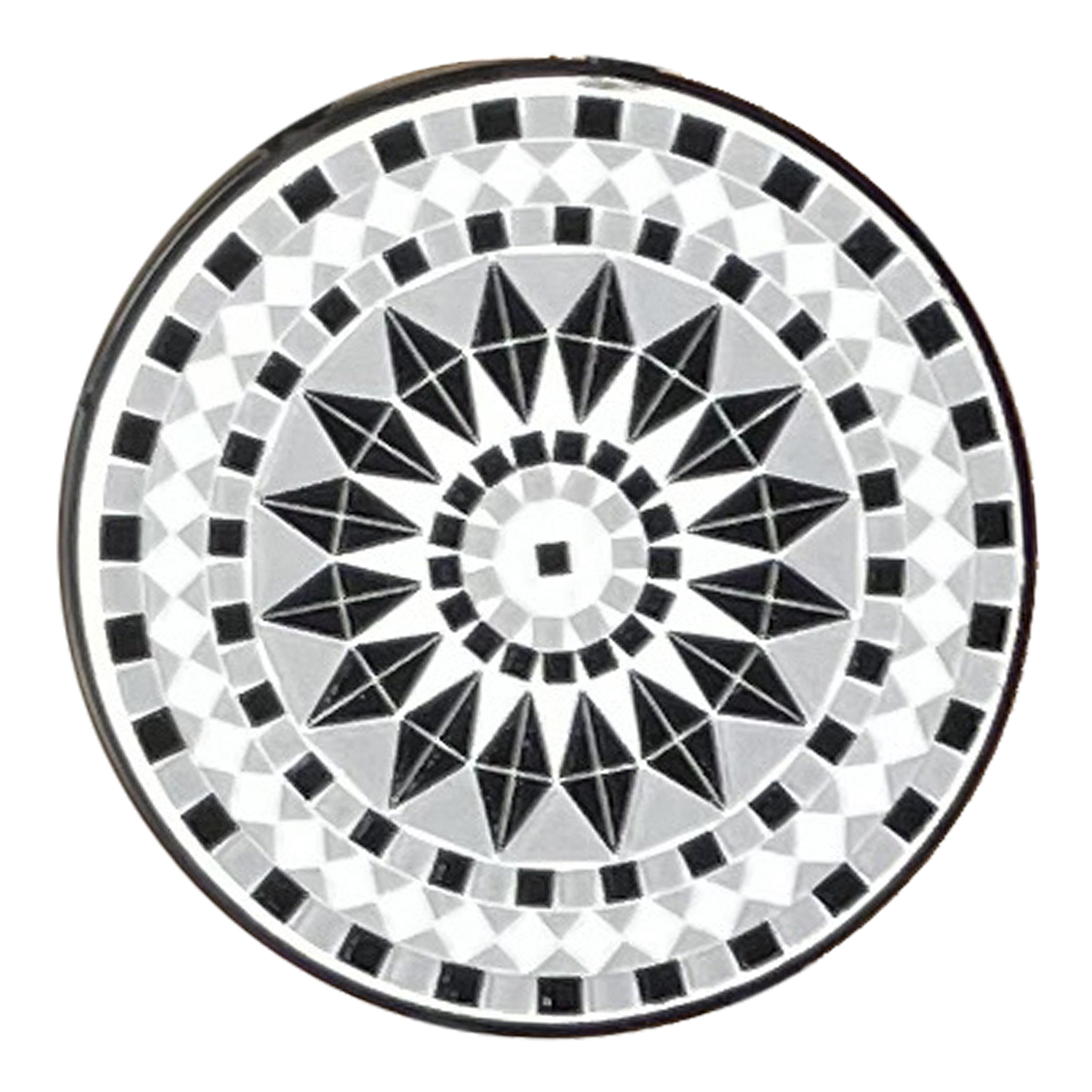 Amélie Mozaïek Bistroset Zwart/wit