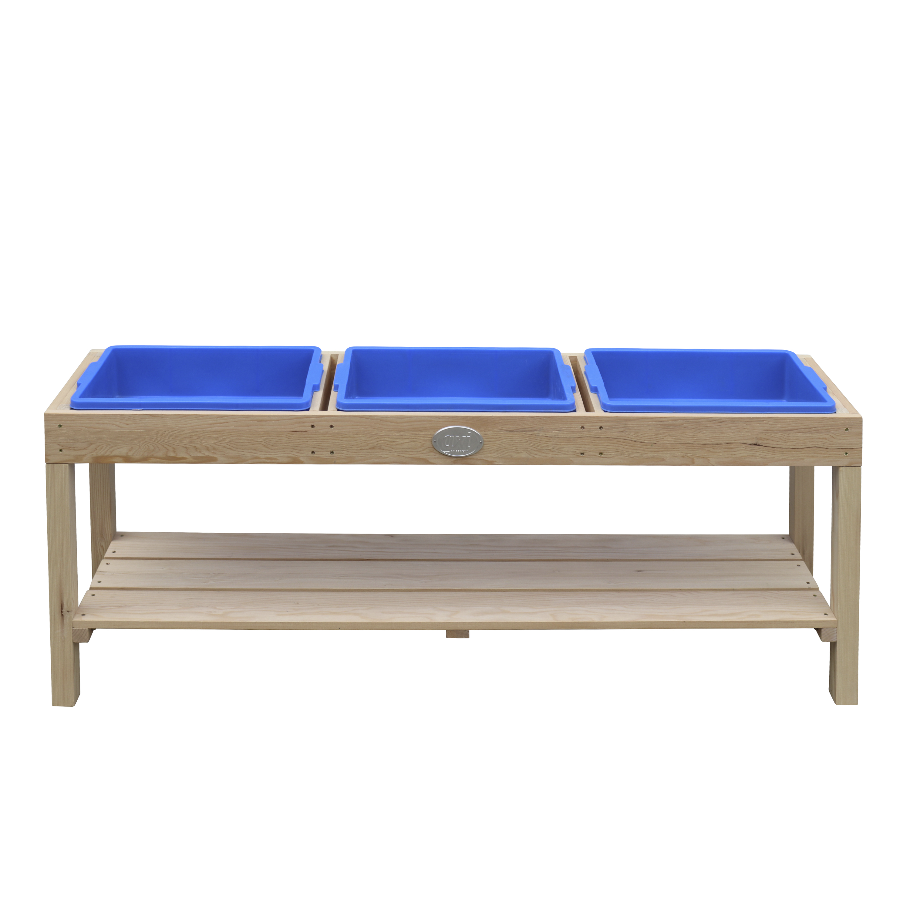 Activity Table with 3 Bins Natural Brown