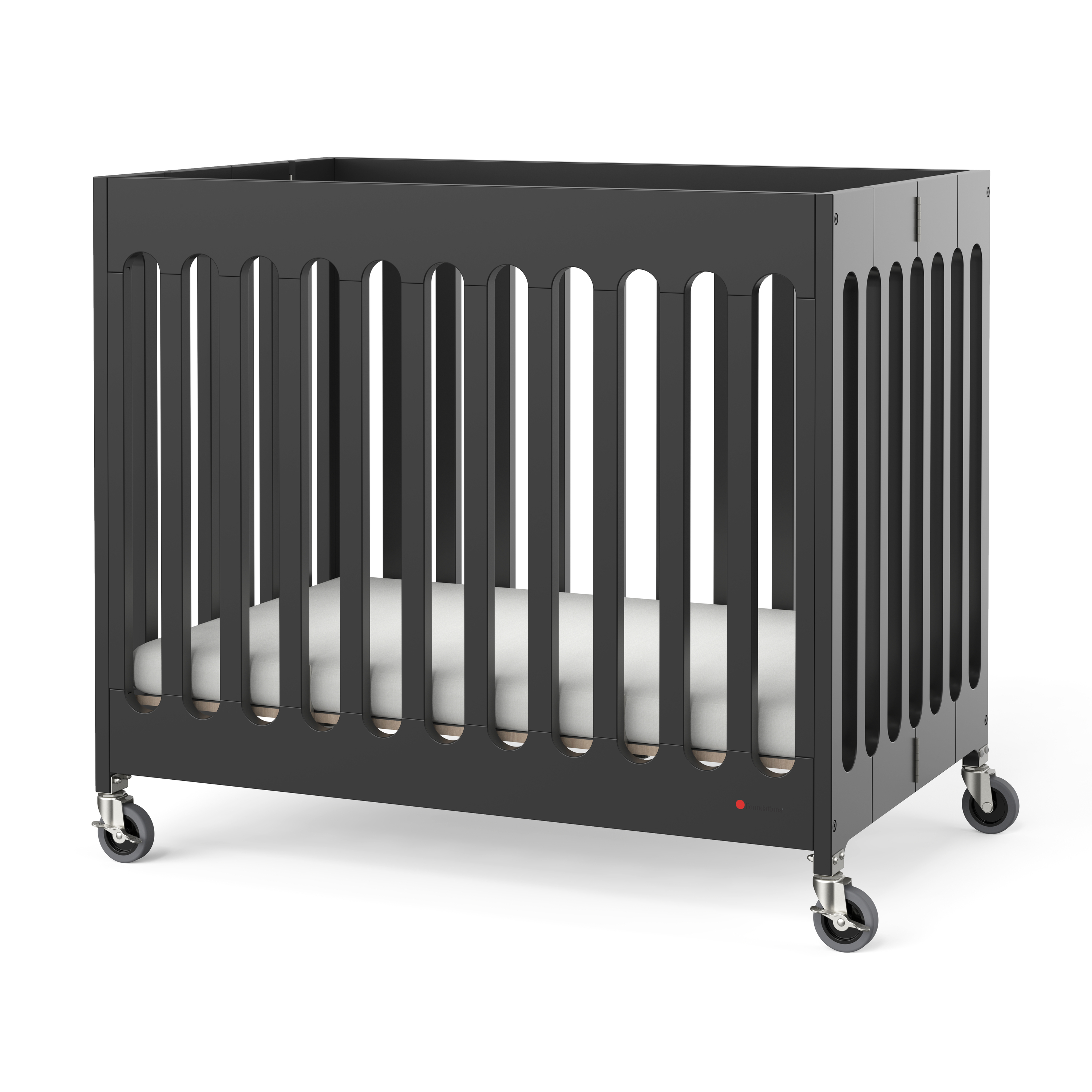 Boutique inklapbaar babybedje van hout - Zwart