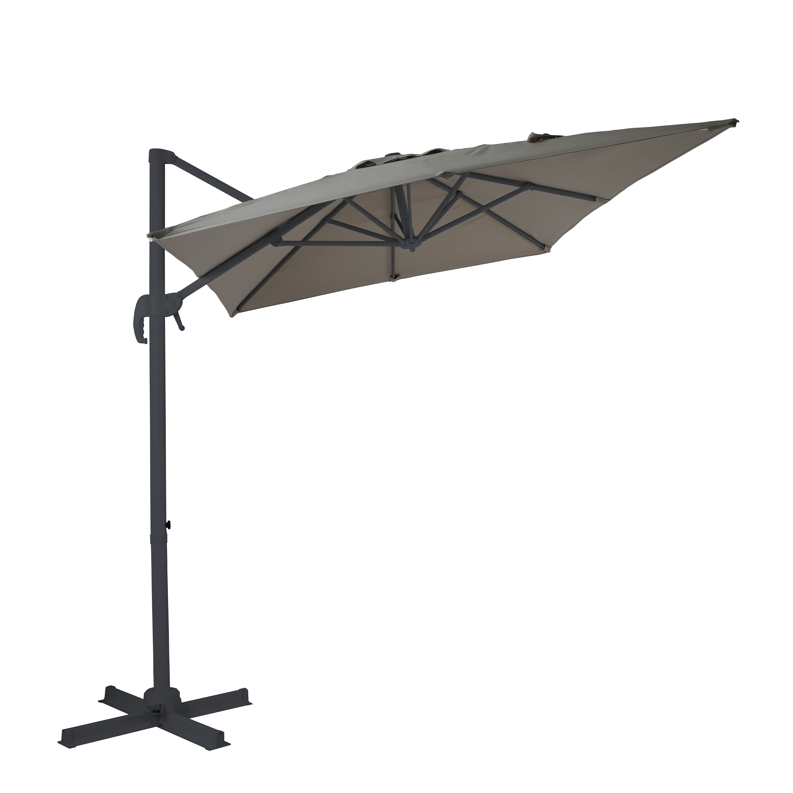 Coco Zweefparasol 200x300 Antraciet/taupe