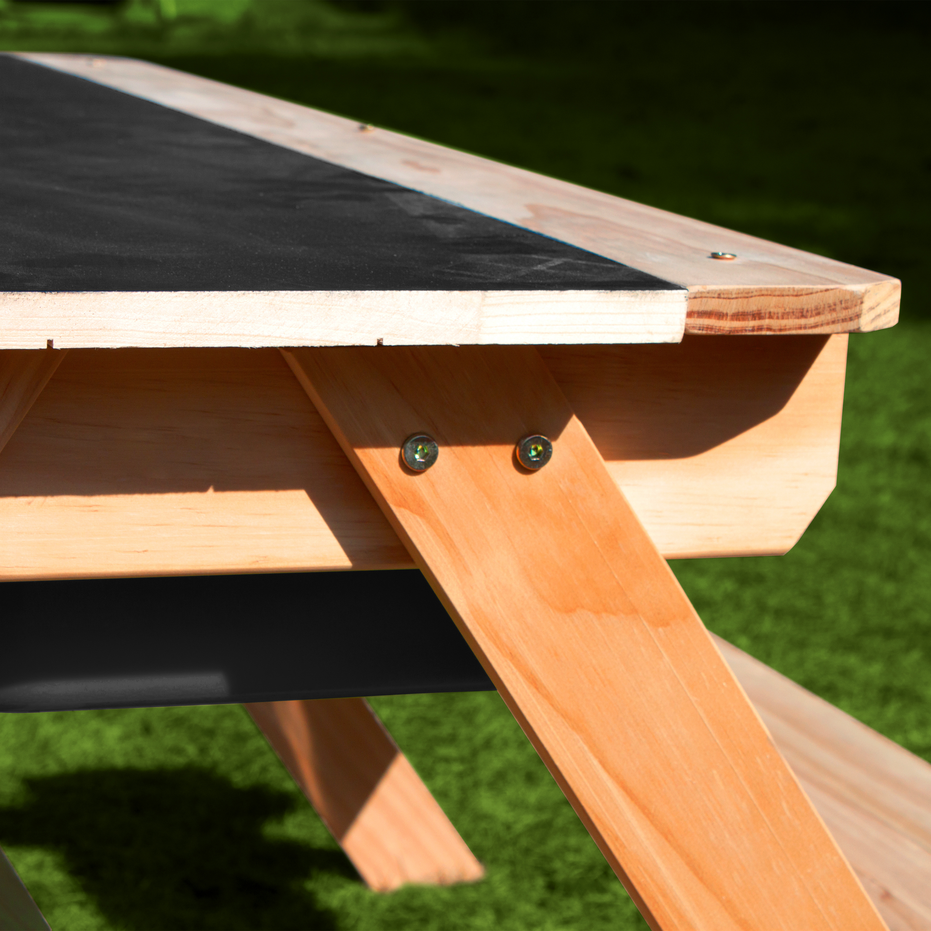 Dual Top 2.0 Sand & Water Picnic Table with Black Bins - Lim Dual Top 2.0 Sand & Water Picnic Table with Black Bins - Lim