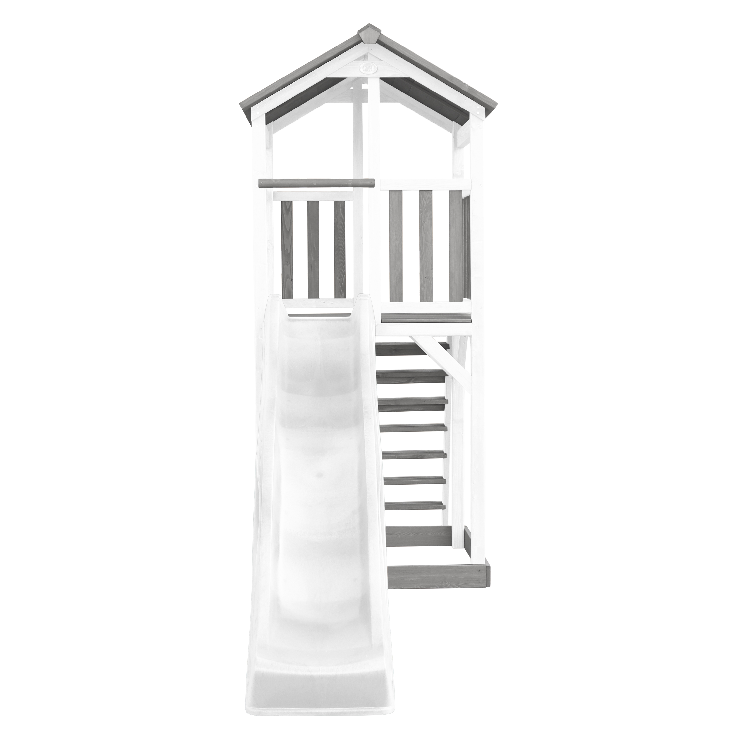 Beach Tower Speeltoren Grijs/wit - Witte Glijbaan