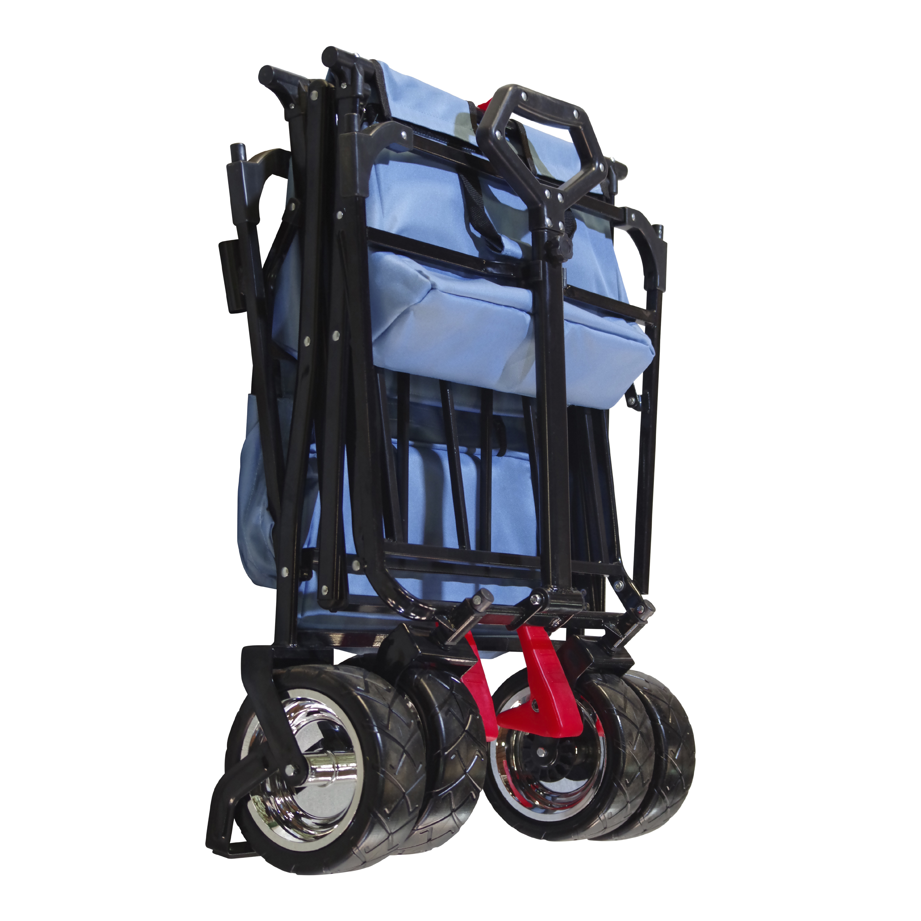 AB210 Foldable Beachwagon with roof, bag, brake and handleba