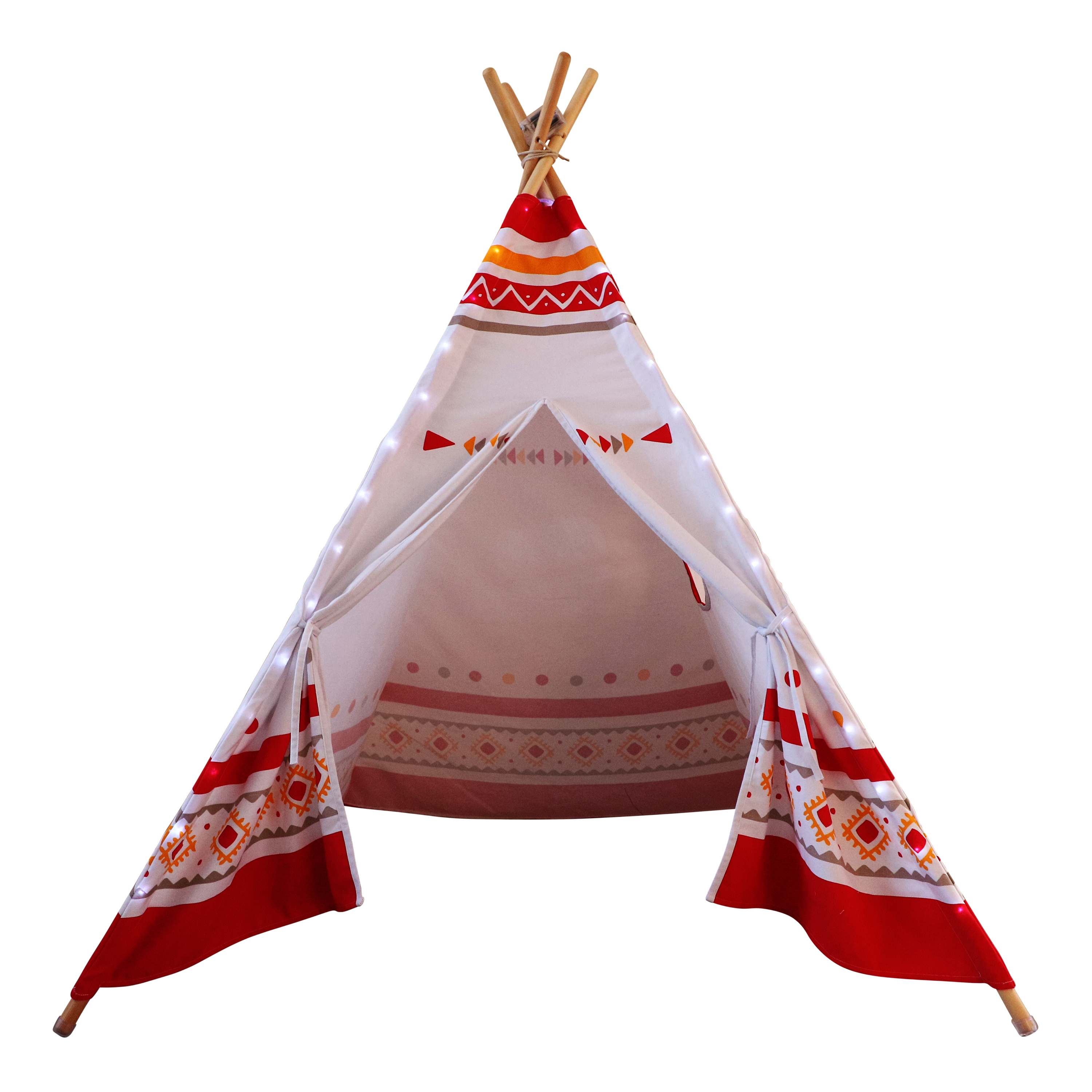LED Teepee Tent Red / white LED Teepee Tent Red / white