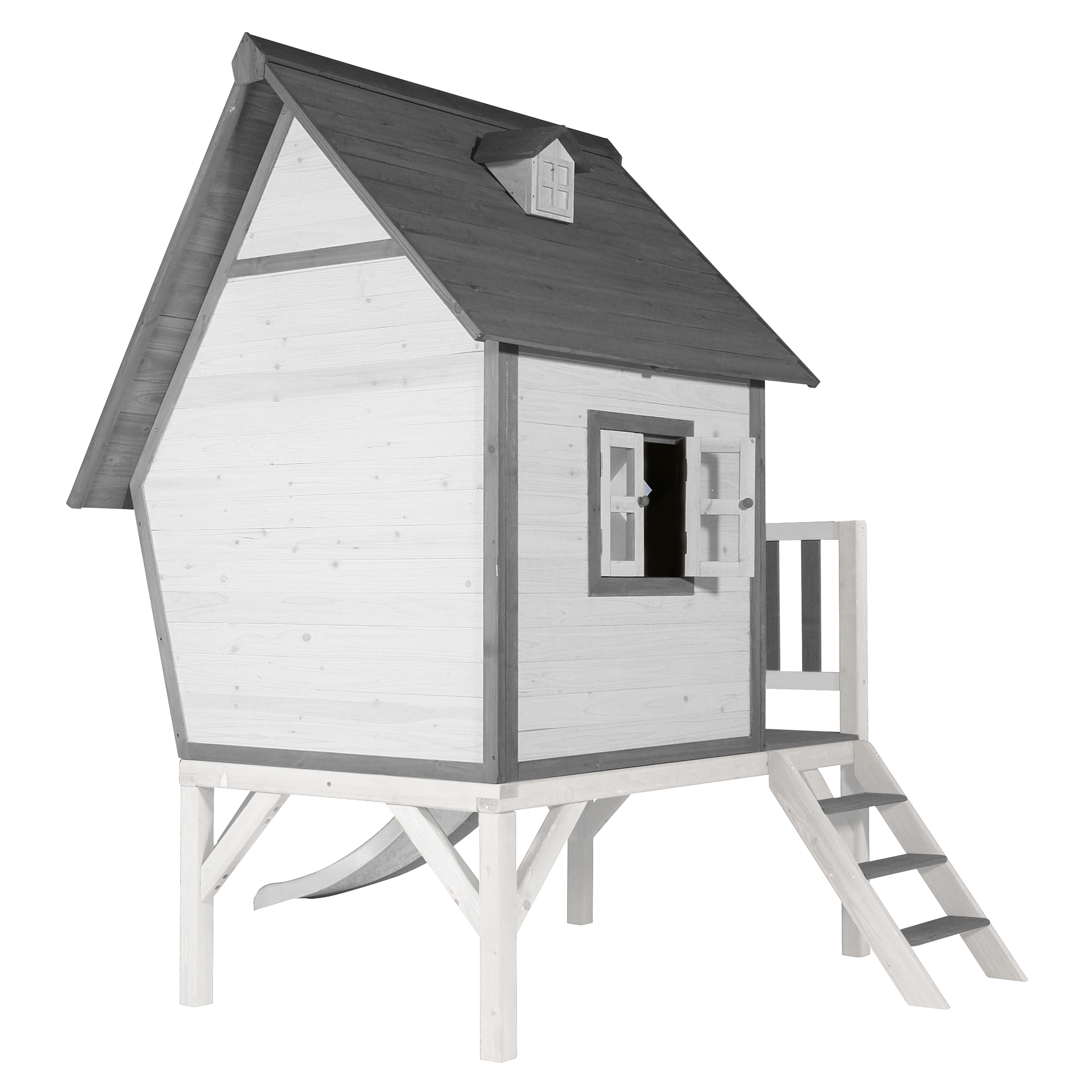 Cabin XL Playhouse Grey/White - White Slide