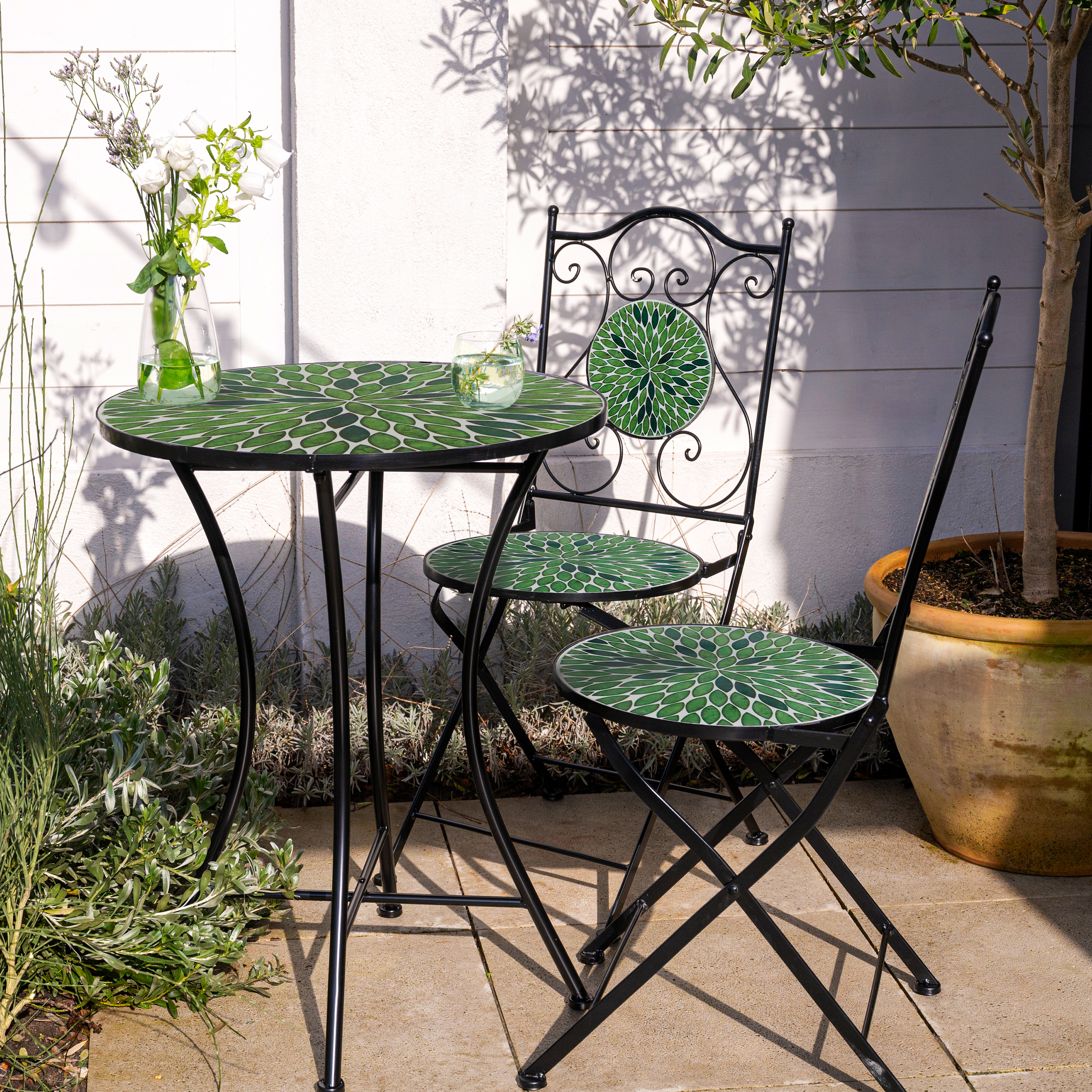 Amélie Mozaïek Bistro-set Bladeren Groen