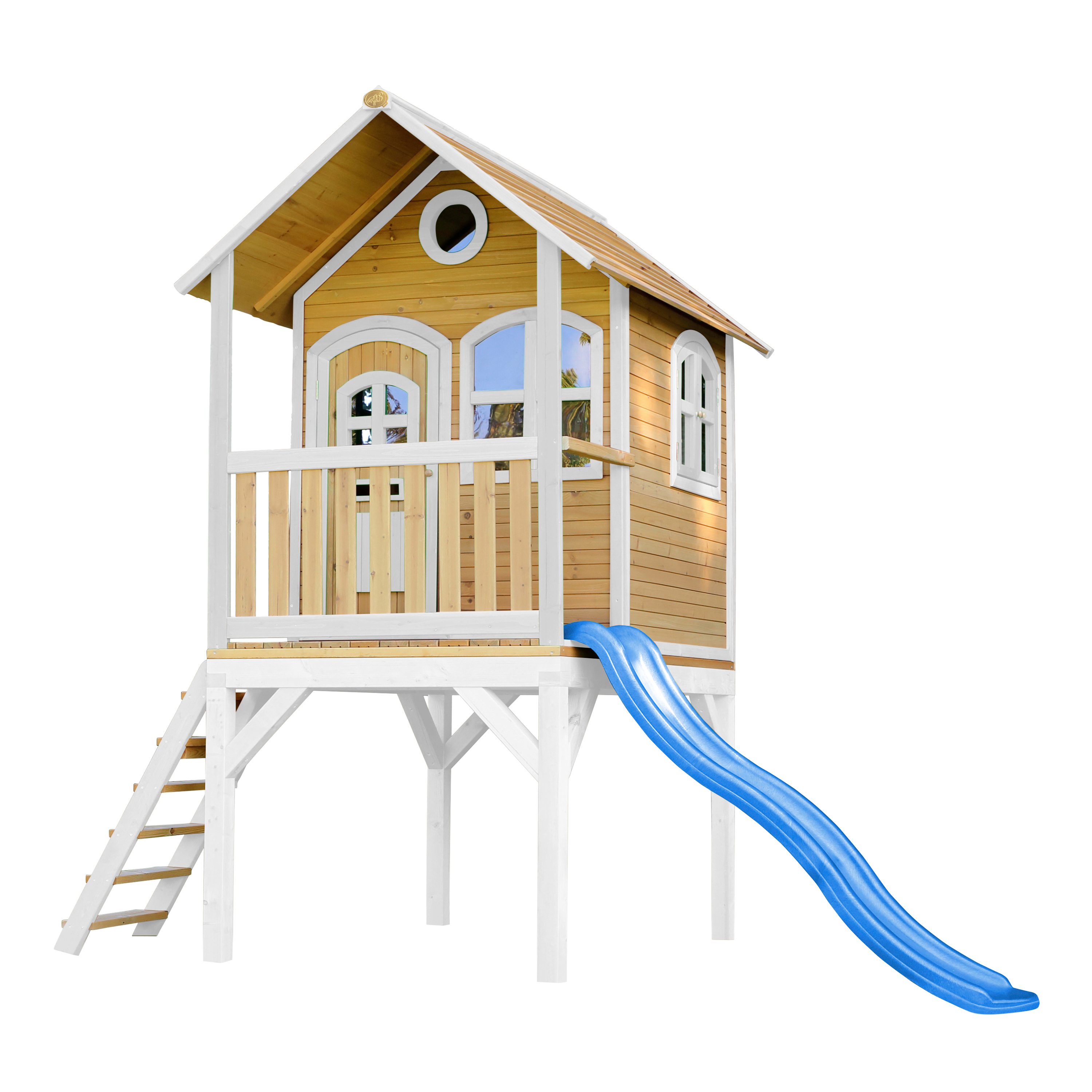 Laura Playhouse Brown/white - Blue Slide