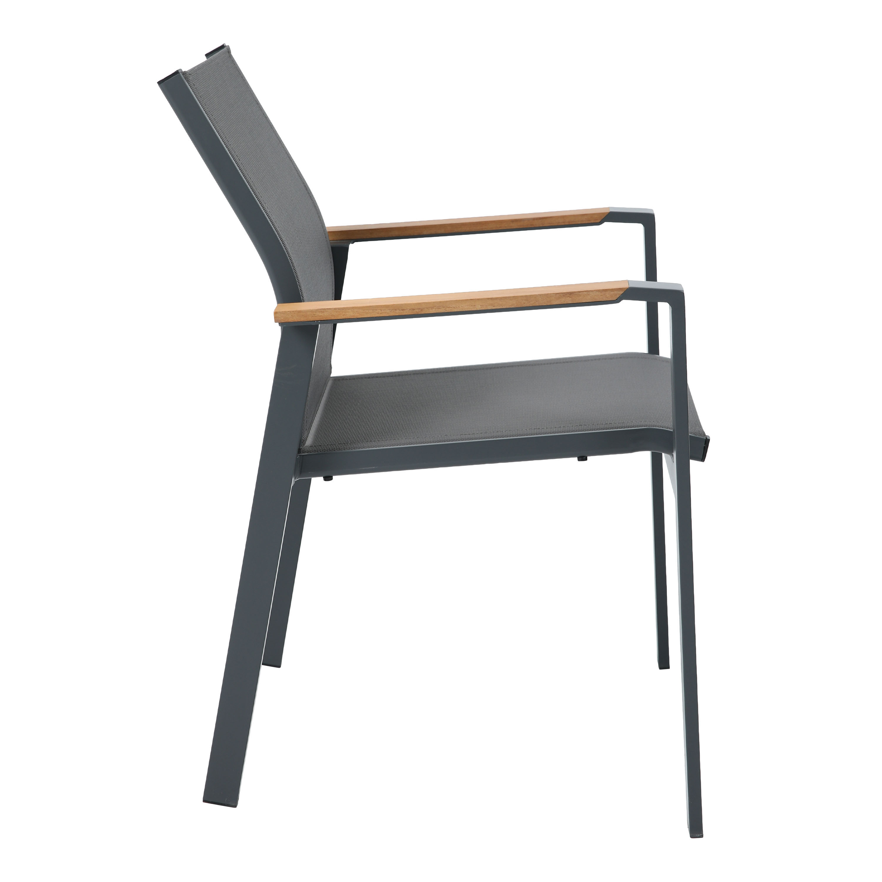 Hani/Alva 150 cm Tuinset 7-delig Teak/Aluminium