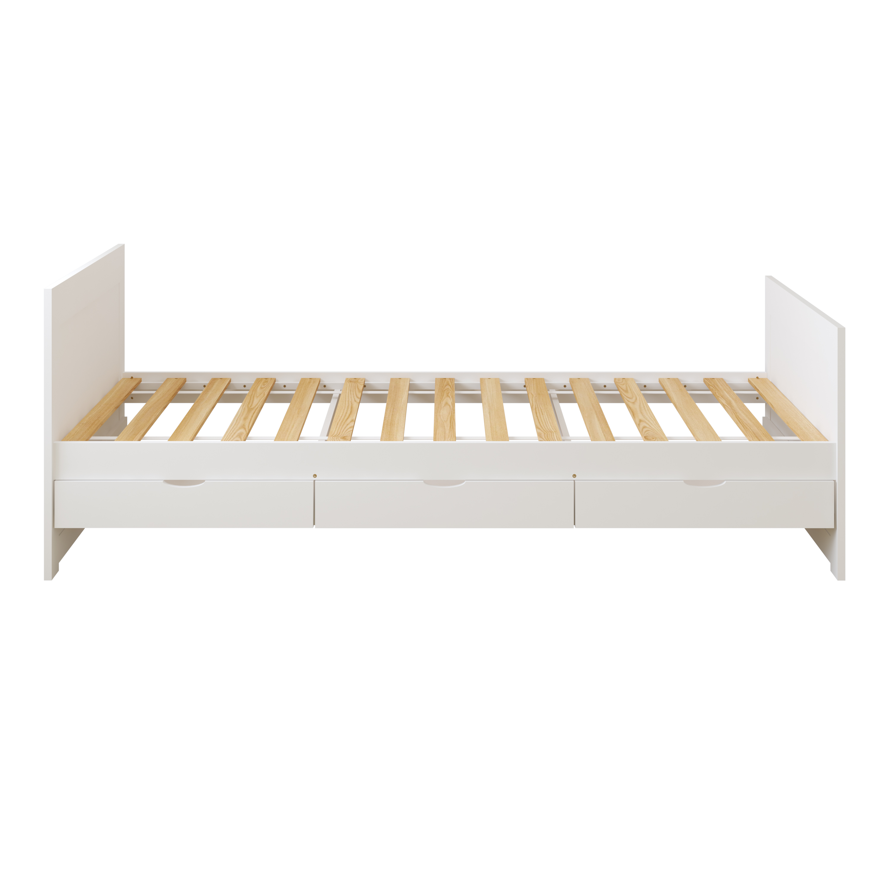 Eli Kids Bed with Trundle White – Without Mattress