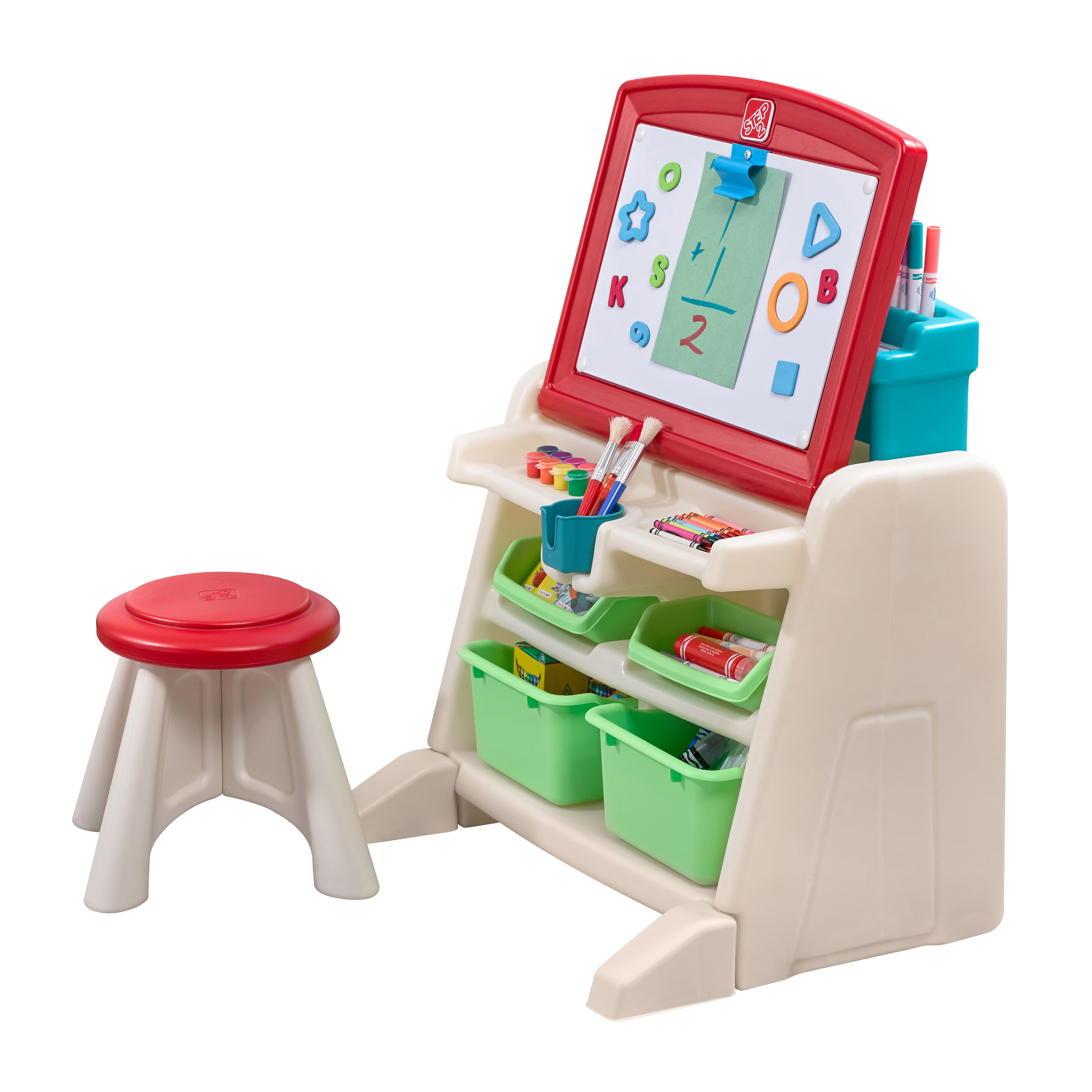 Flip & Doodle Easel Desk With Stool Flip & Doodle Easel Desk With Stool