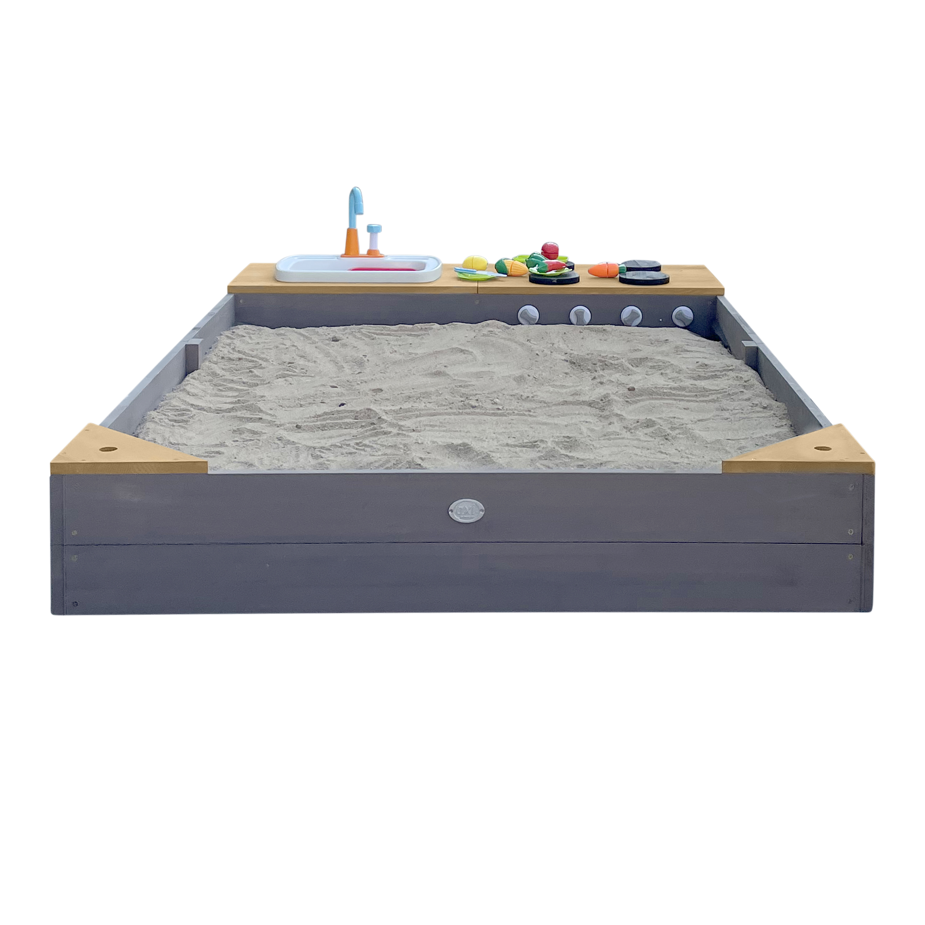 Kelly Sandbox with Play Kitchen Grey/brown Kelly Sandbox with Play Kitchen Grey/brown