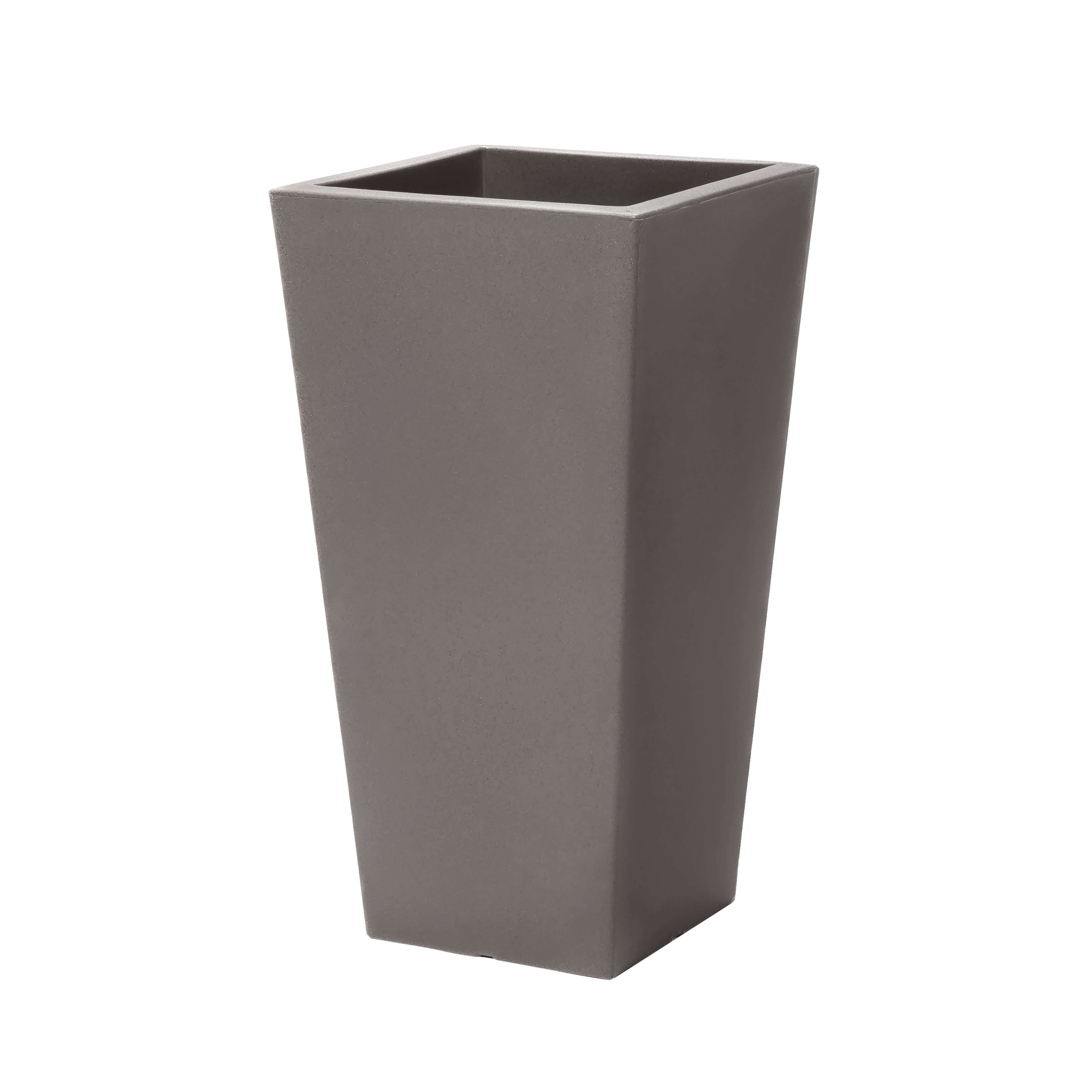 Tremont Tall Square Tapered Planter - Dark Cedar