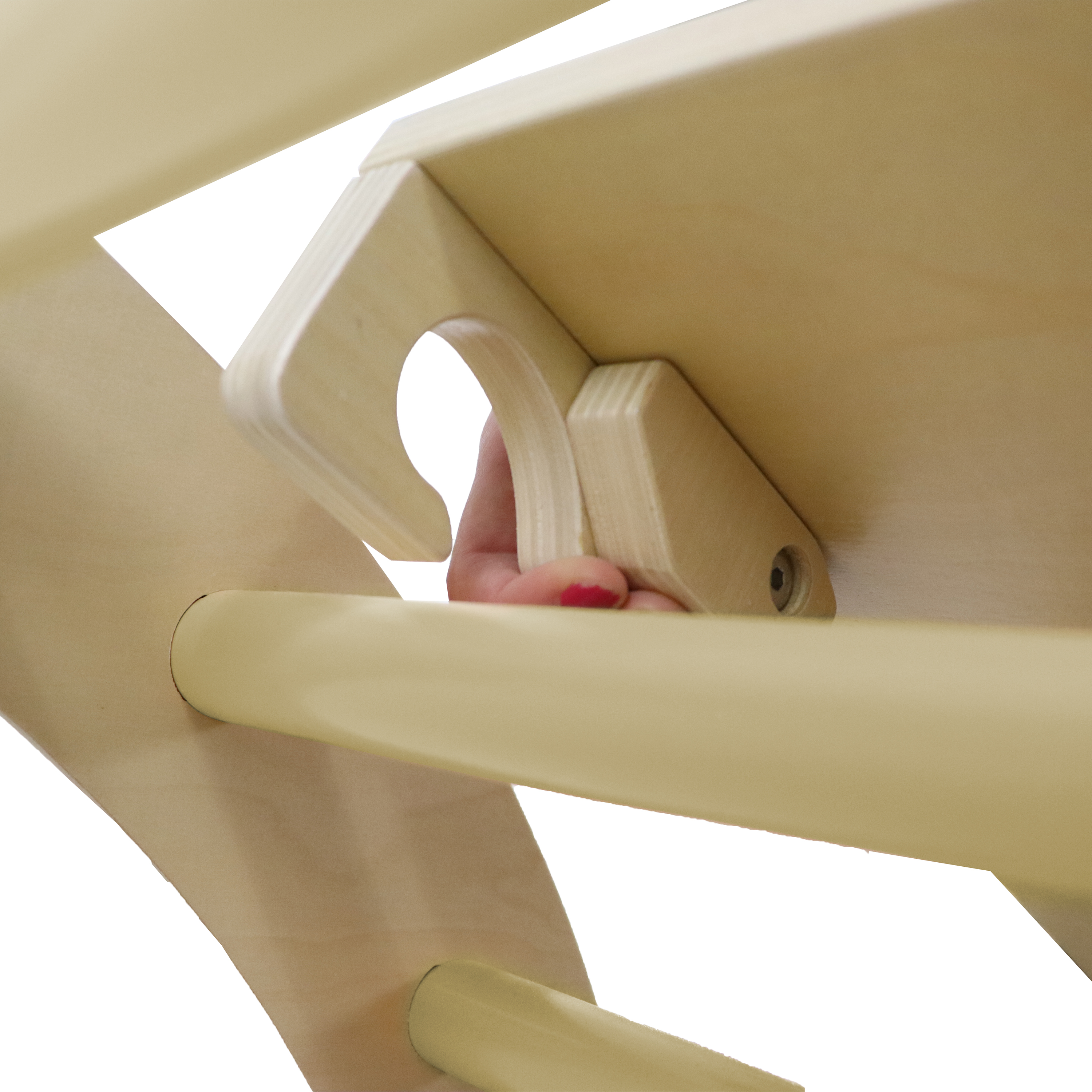 3-in-1 Houten Klimdriehoek met Klimwand en Roc