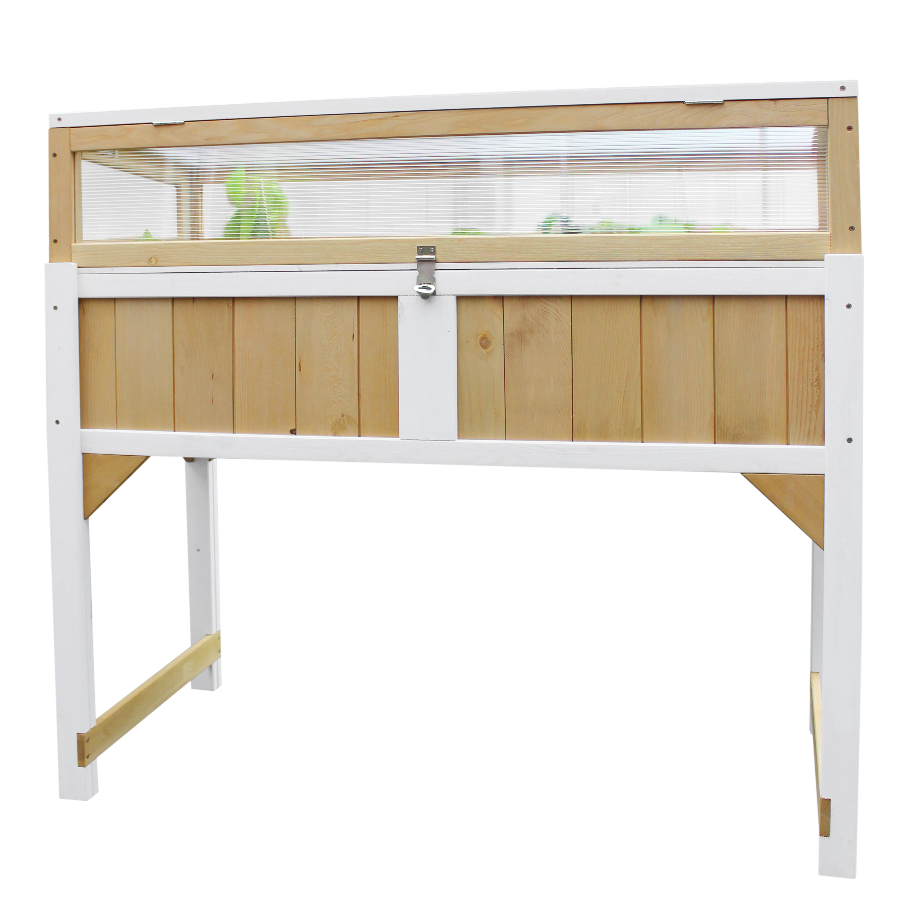 Kweektafel met broeikas en gronddoek Bruin/wit