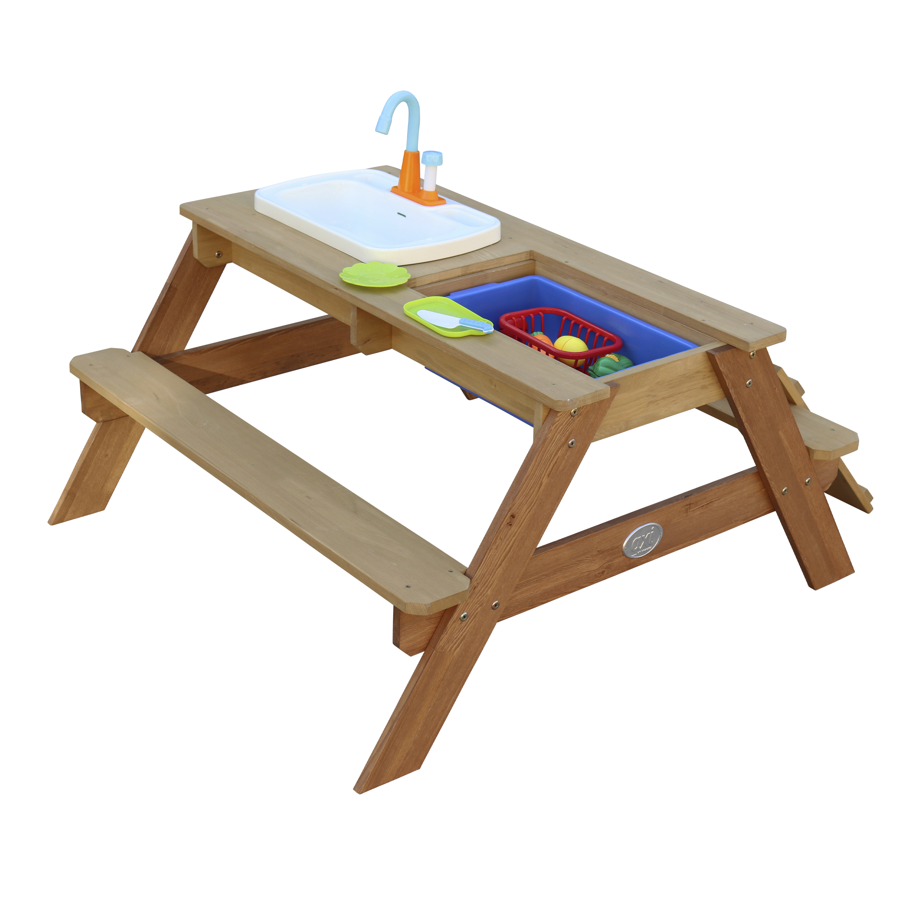 Emily Zand & Water Picknicktafel met Speelkeuken wastafel Br