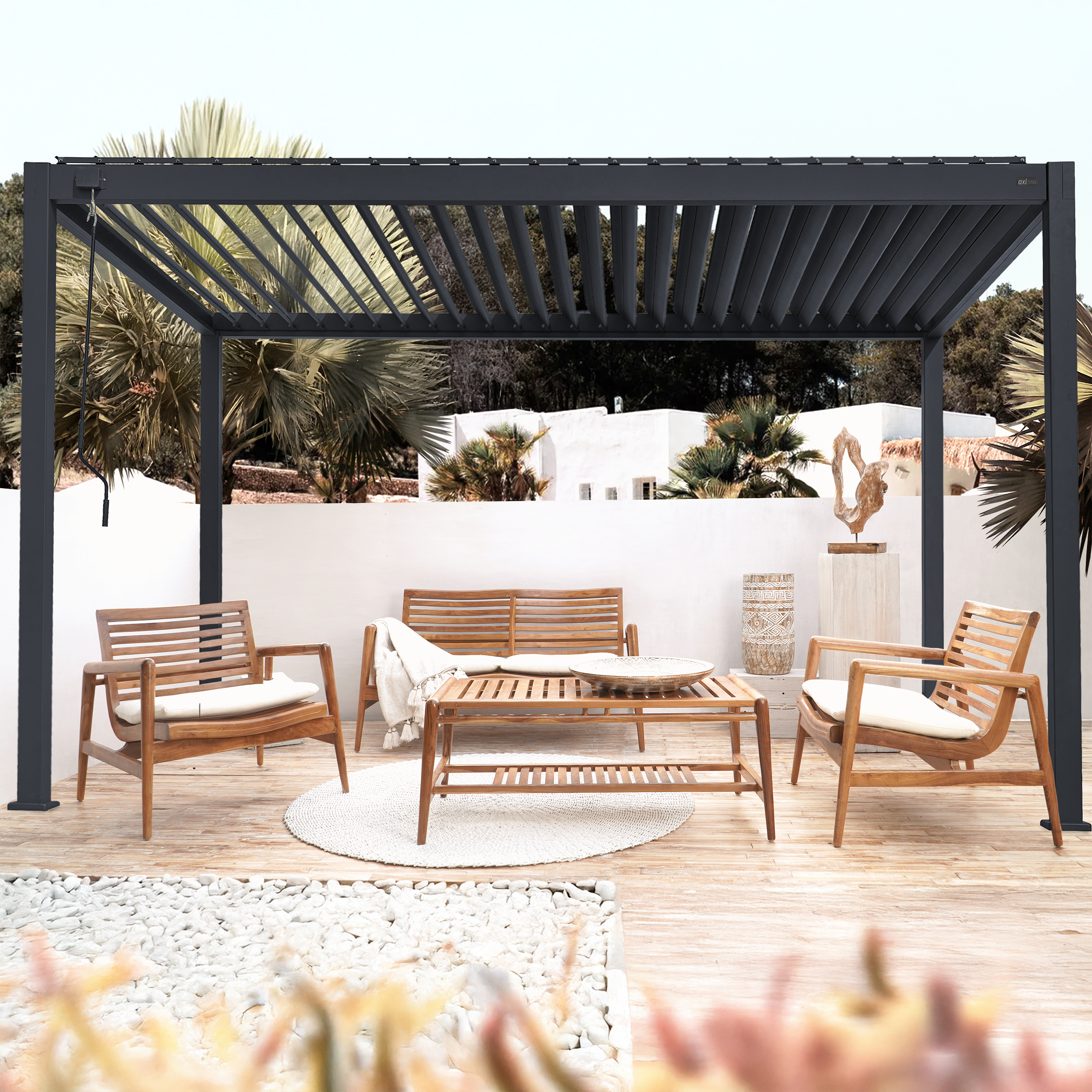 Raya Aluminium Pergola 300 x 400 cm Antraciet