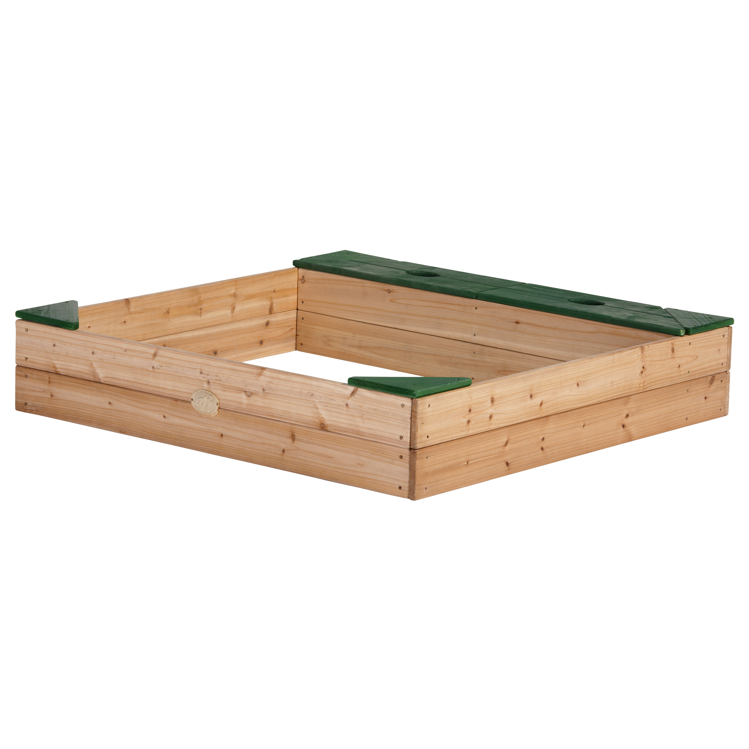 Amy Sandbox with Storage Brown/Green