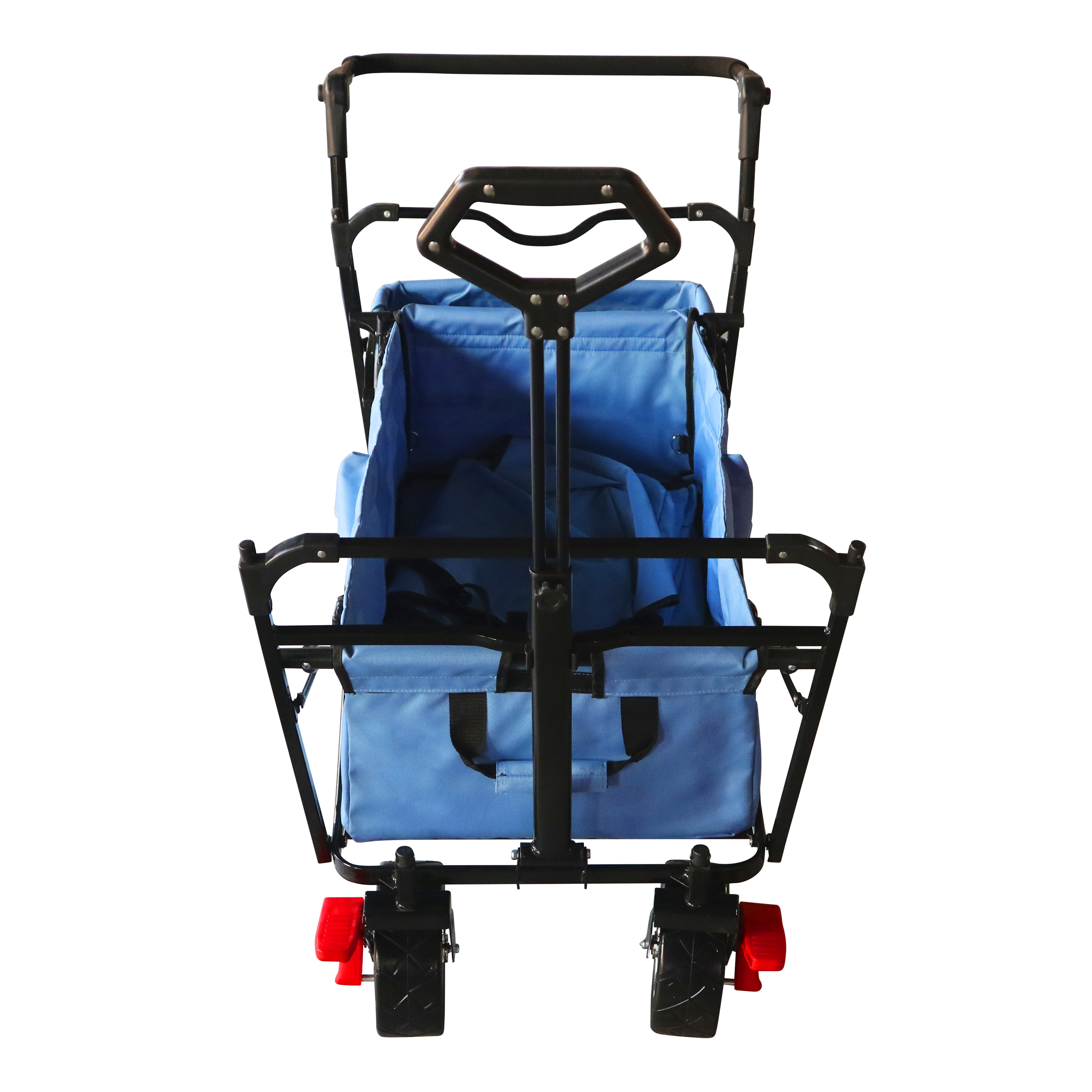 AB210 Foldable Beachwagon with roof, bag, brake and handleba