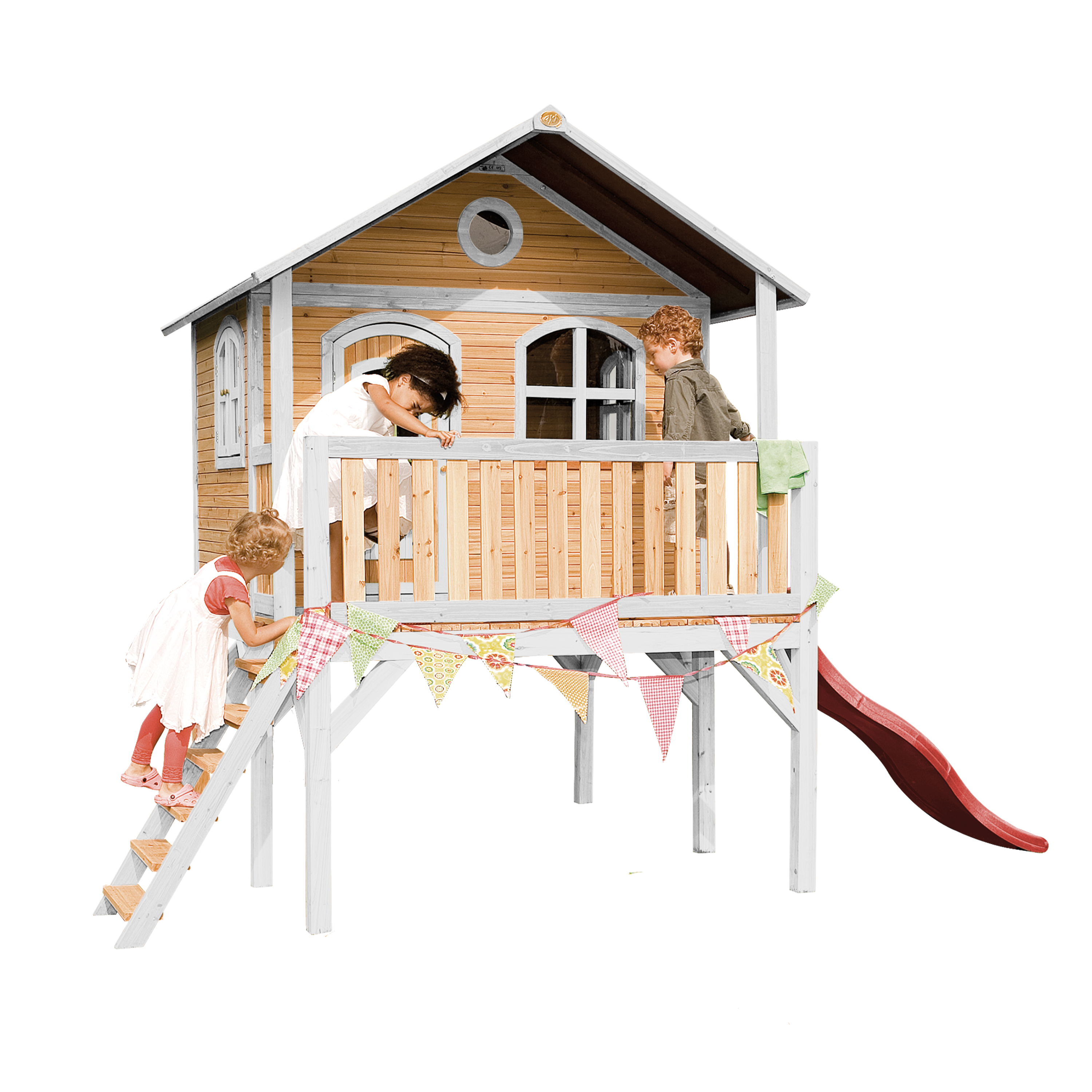 Sophie Spielhaus Braun/Weiß - Rote Rutsch