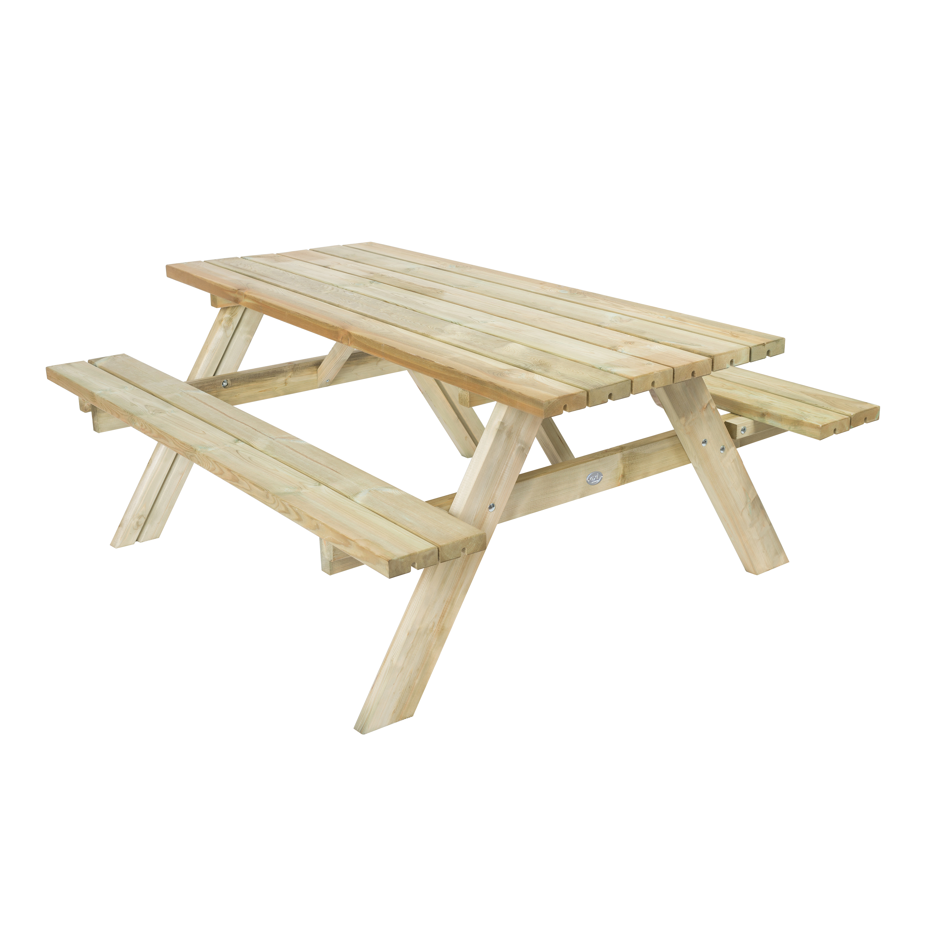 Julie Wooden Picnic Table Classic 177 x 154 cm - Natural