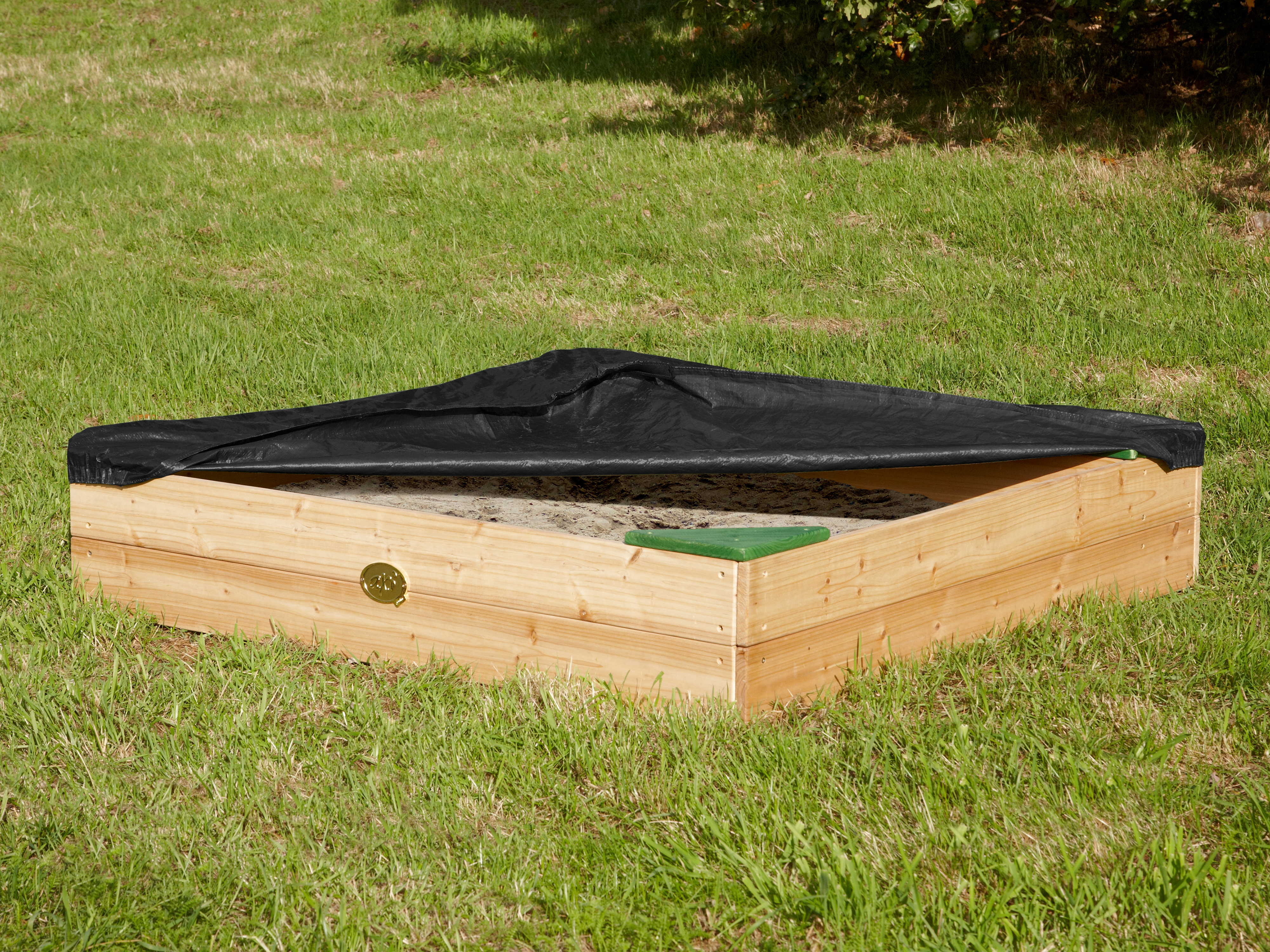 Amy Sandbox with Storage Brown/Green