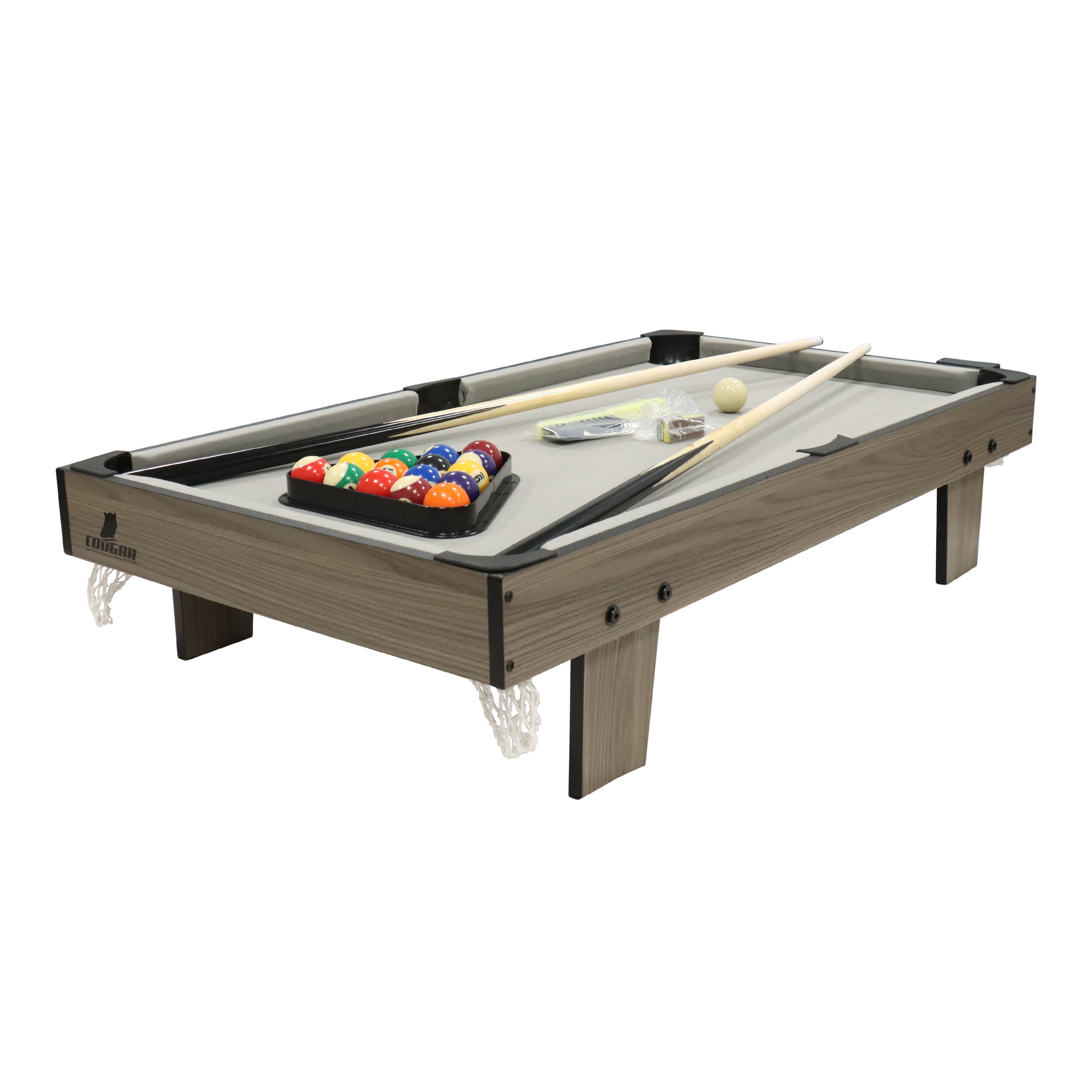Pool Table Mini 3ft - Oak/Grey