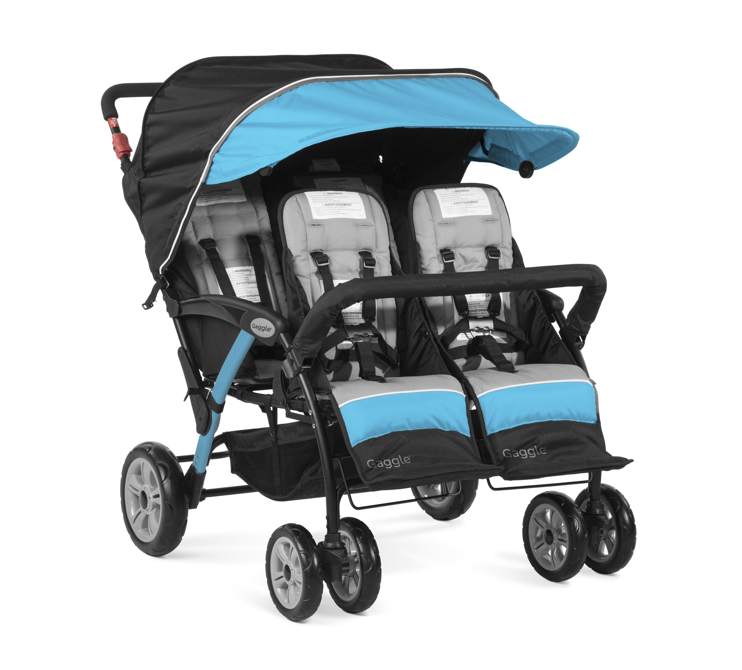 Compass 4x4 Quad Kinderwagen für 4 Kinder Türkis Compass 4x4 Quad Kinderwagen für 4 Kinder Türkis
